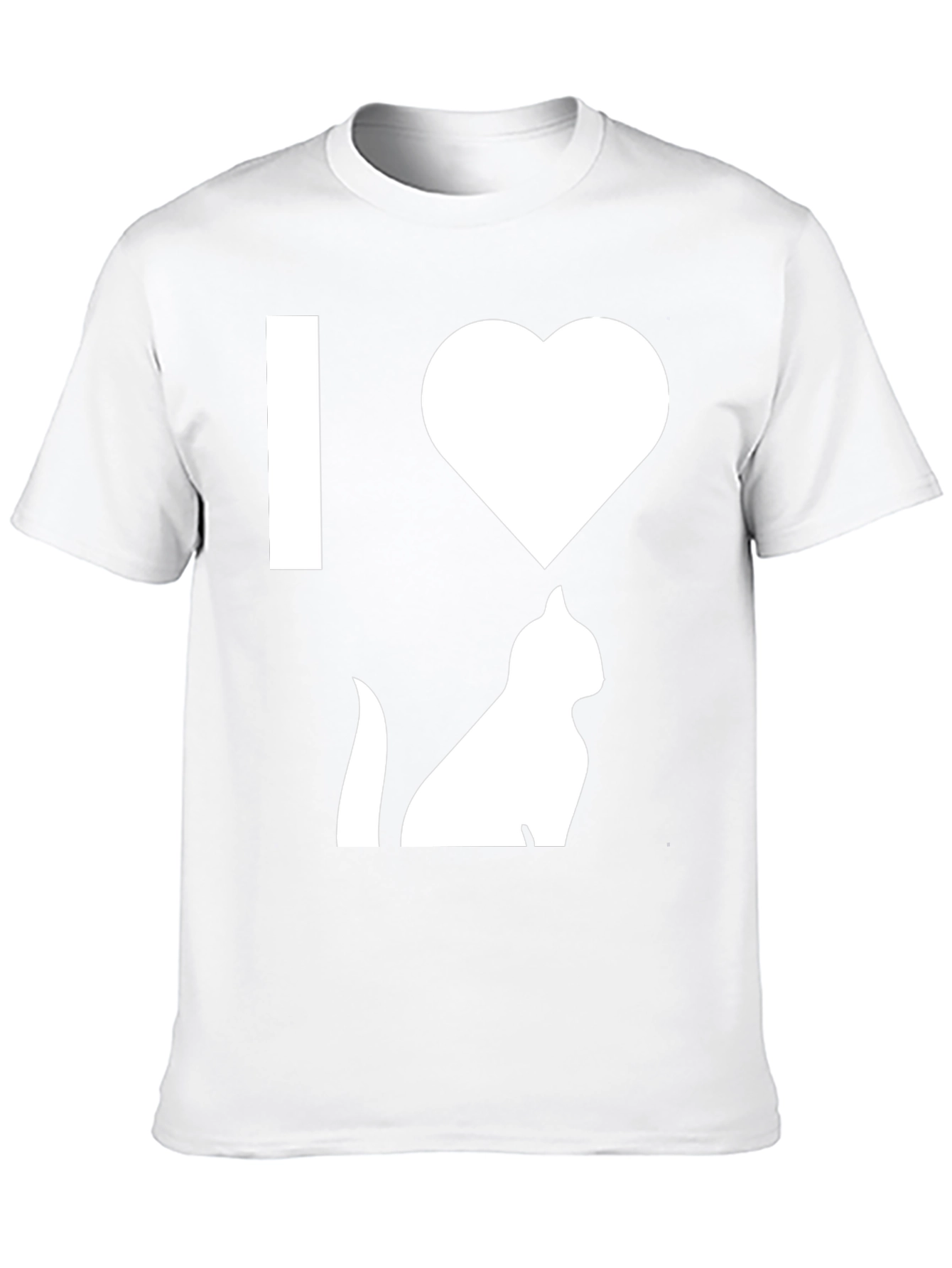 I Love Cats Graphic T-Shirt - Black