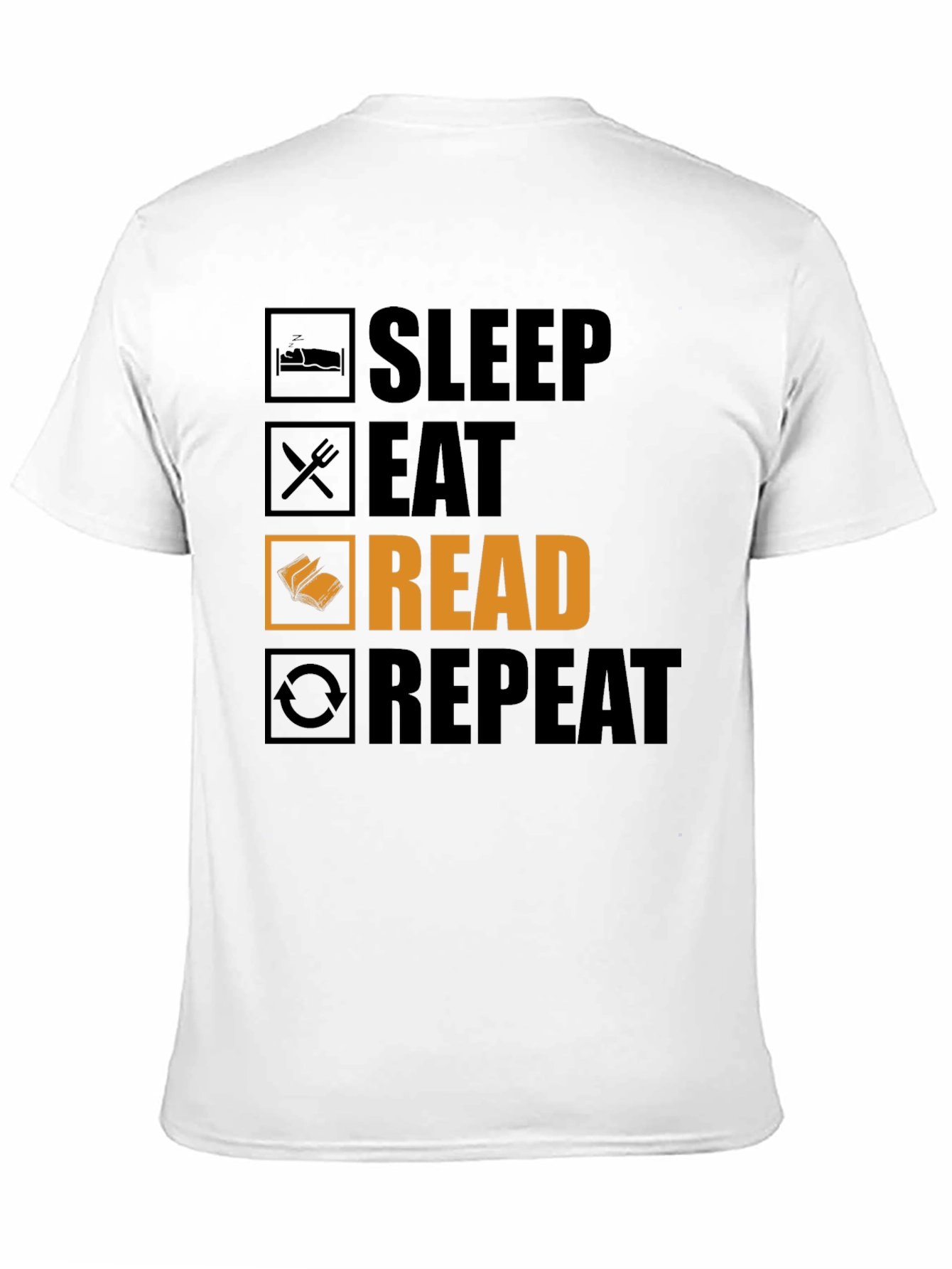 Sleep Eat Read Repeat Graphic Tee