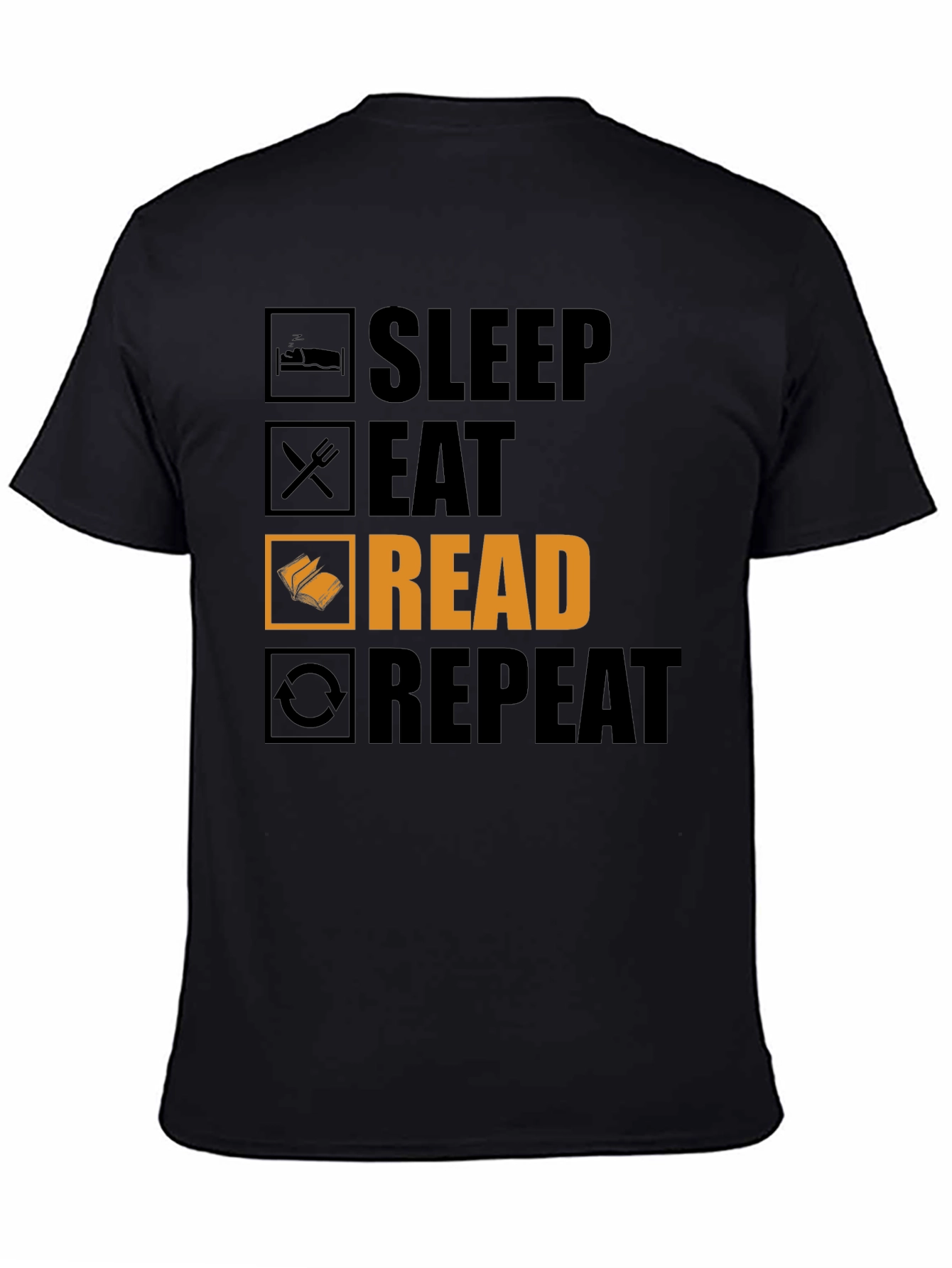 Sleep Eat Read Repeat Graphic Tee