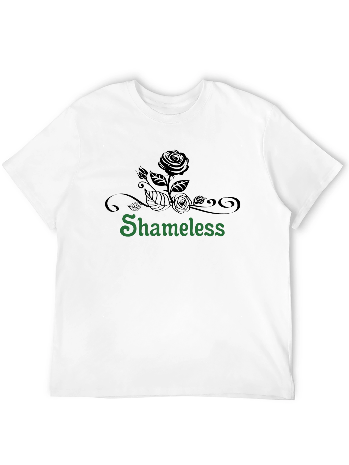 Shameless Rose Graphic T-Shirt - Mens Black Tee
