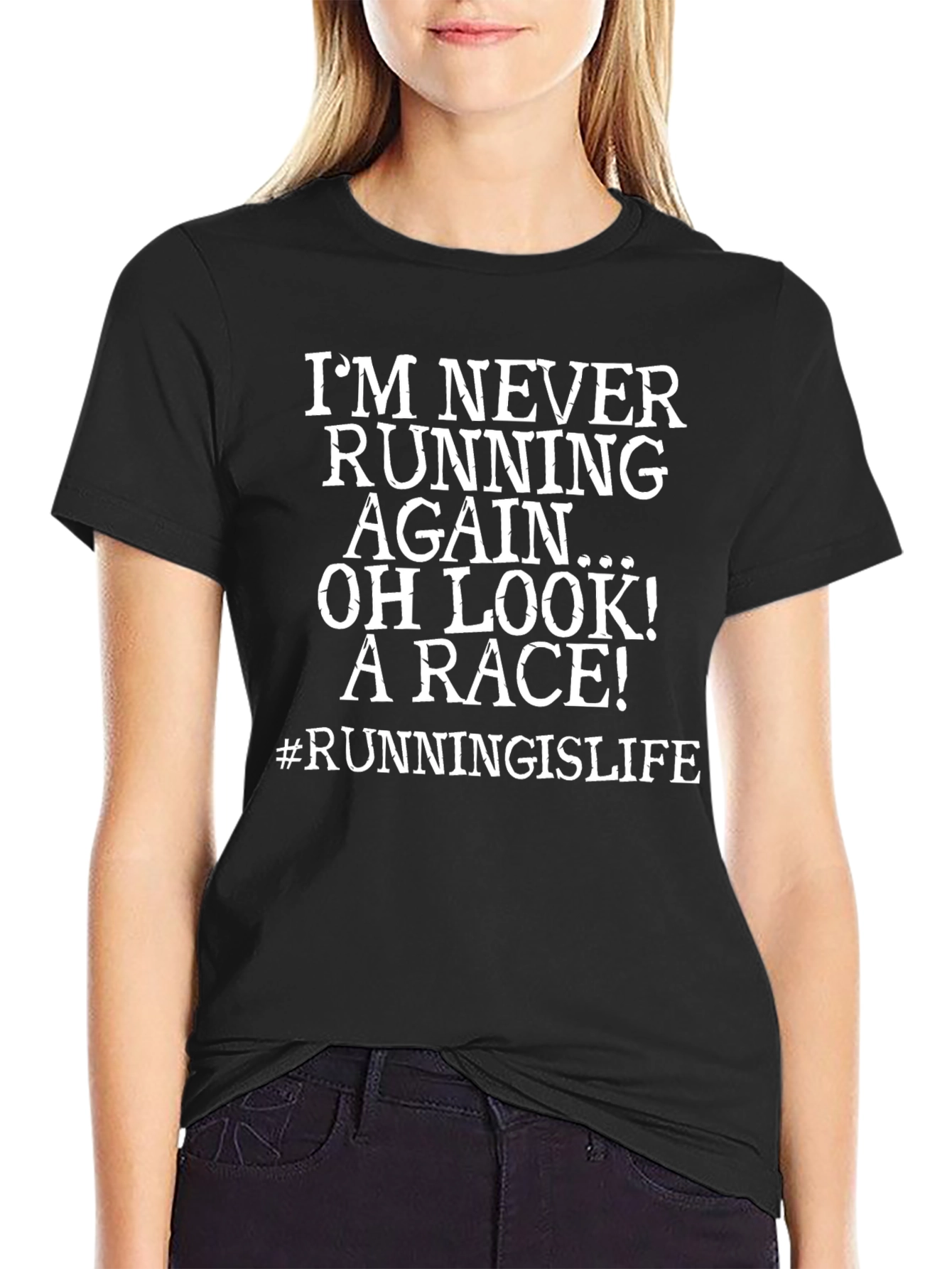 Funny Running T-Shirt: Im Never Running Again