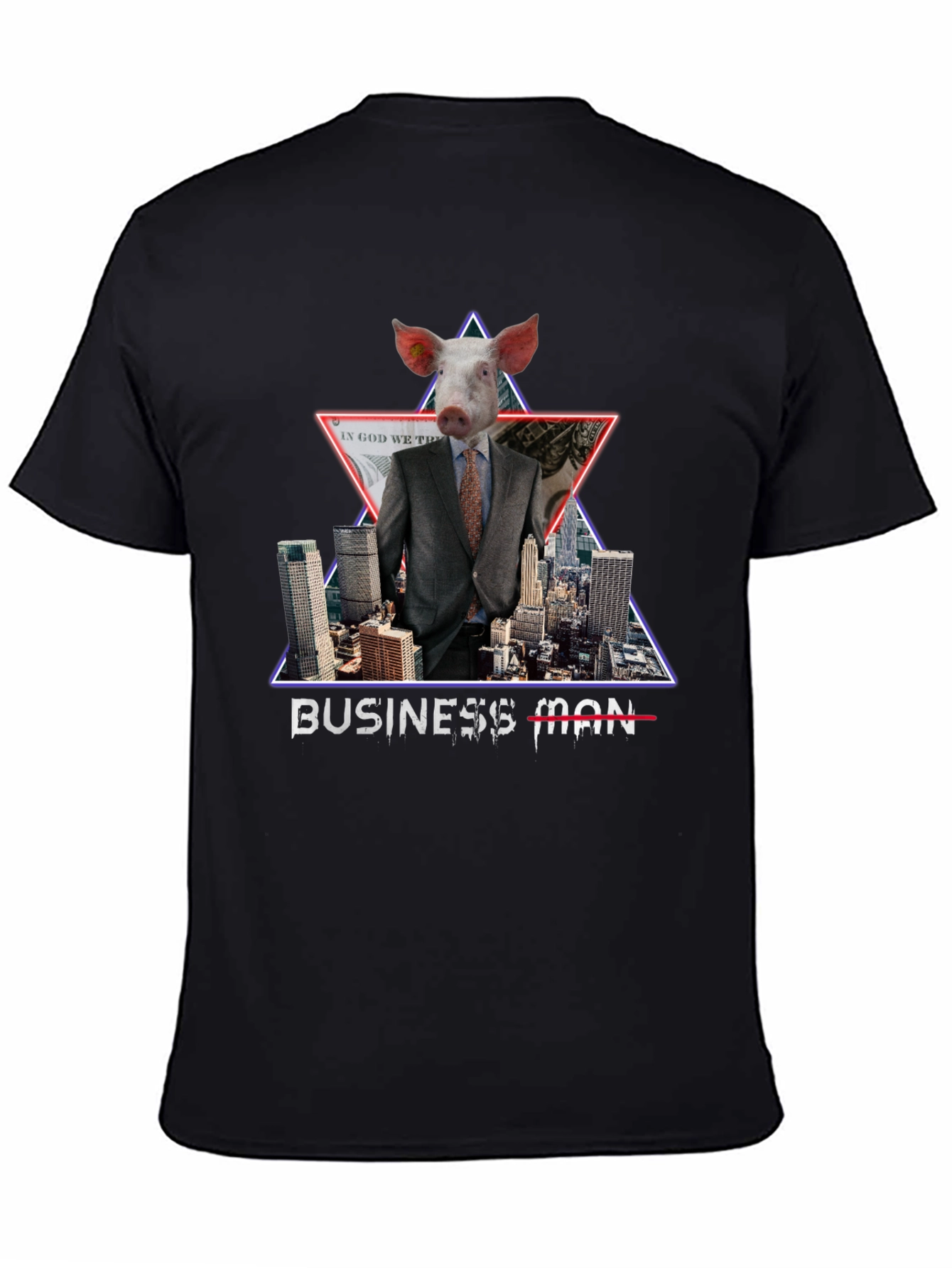 Pig Businessman Graphic T-Shirt