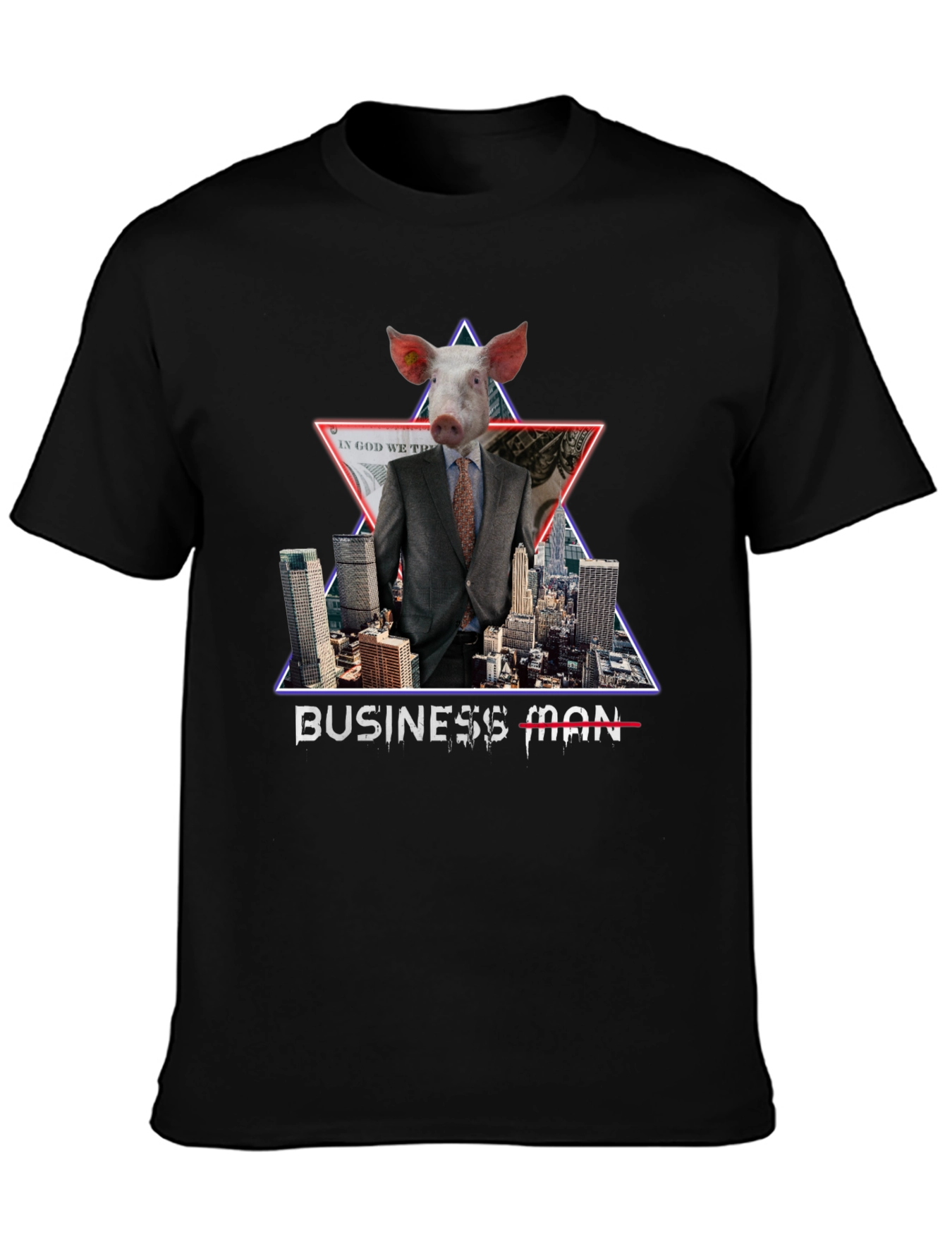 Pig Businessman Graphic T-Shirt