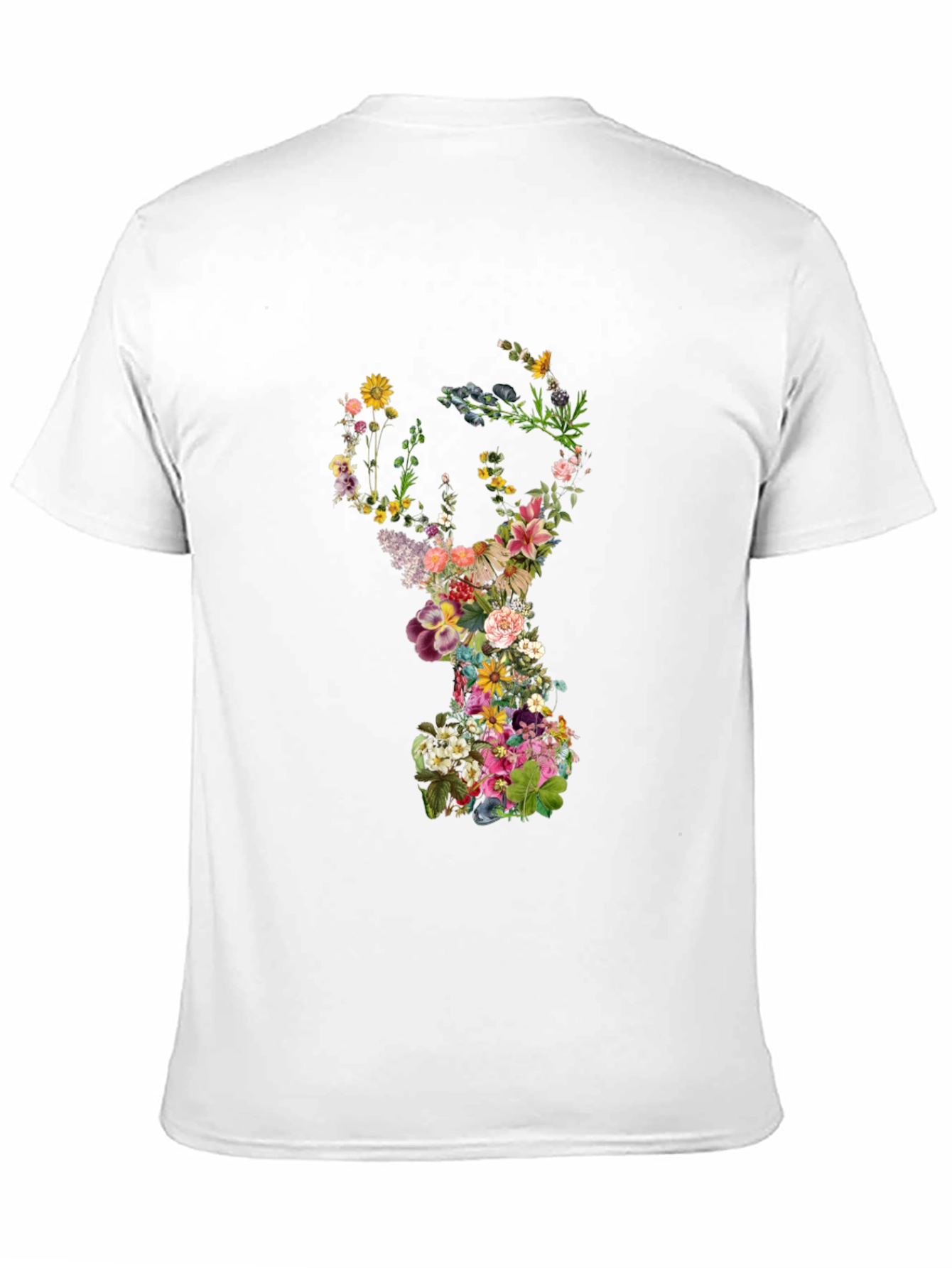 Floral Skull Graphic Black T-Shirt