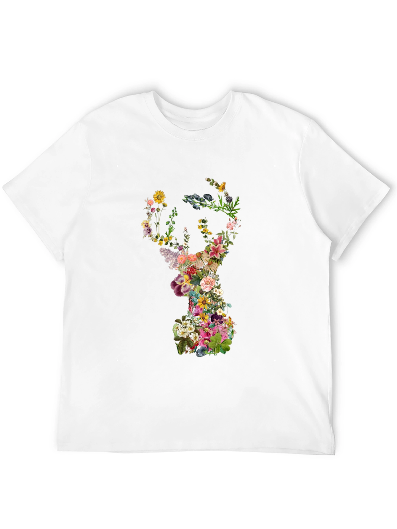 Floral Skull Graphic Black T-Shirt