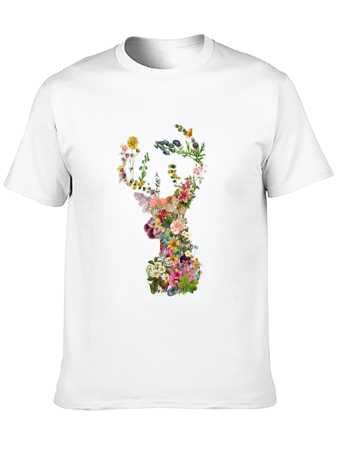 Floral Skull Graphic Black T-Shirt