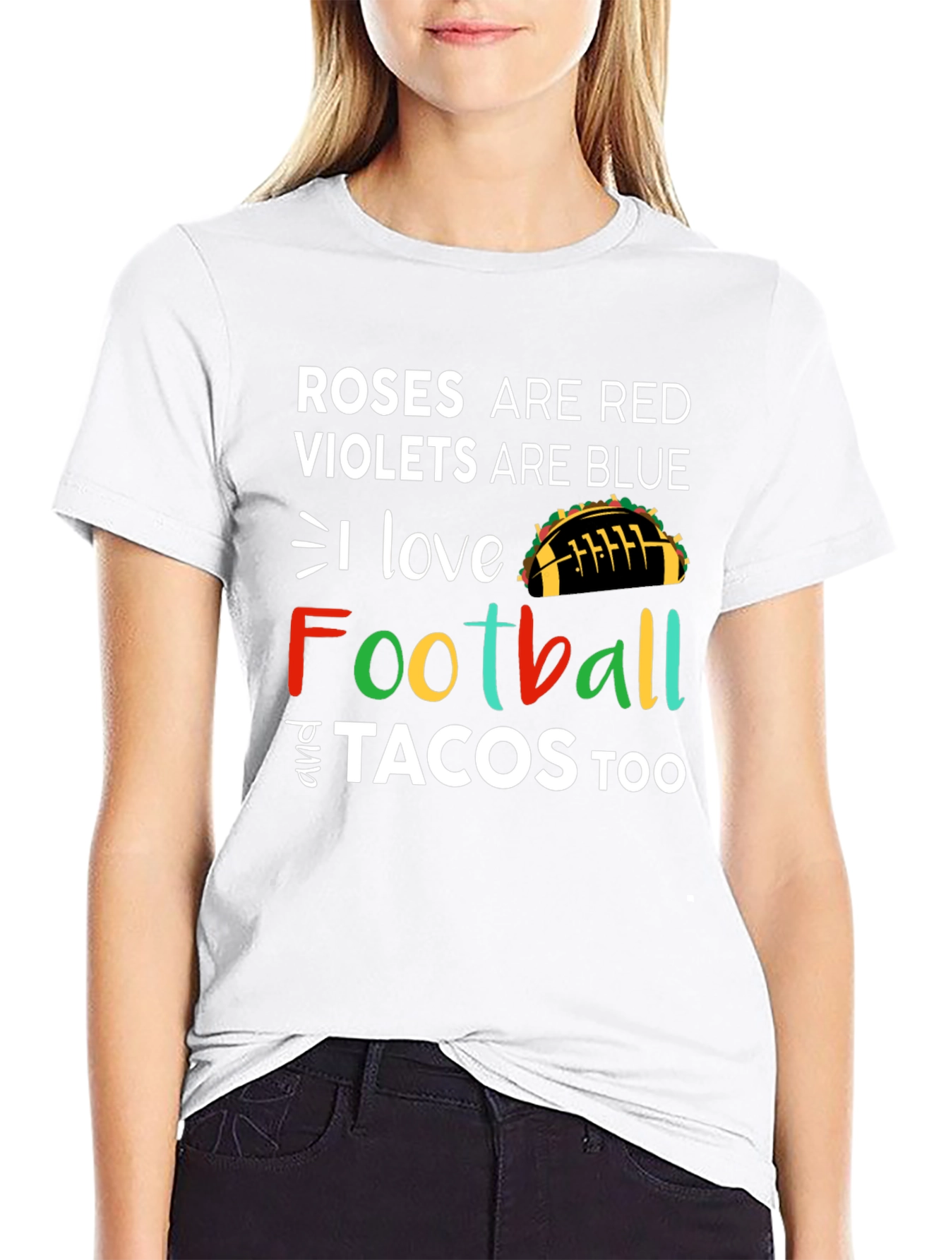 Roses are Red Football & Tacos Tee