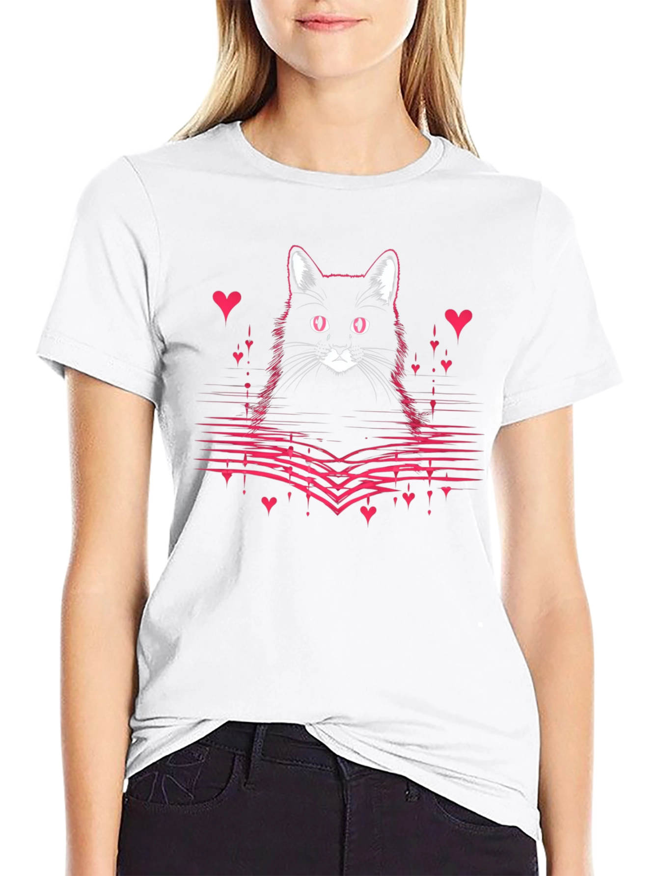 Cat Lovers Black Graphic Tee