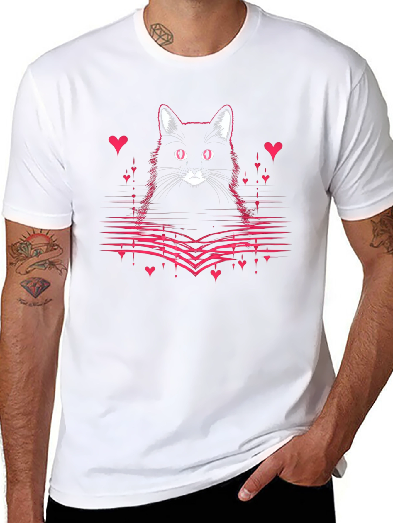 Cat Lovers Black Graphic Tee