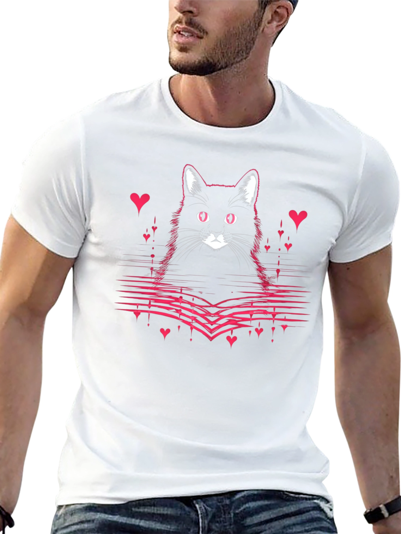Cat Lovers Black Graphic Tee
