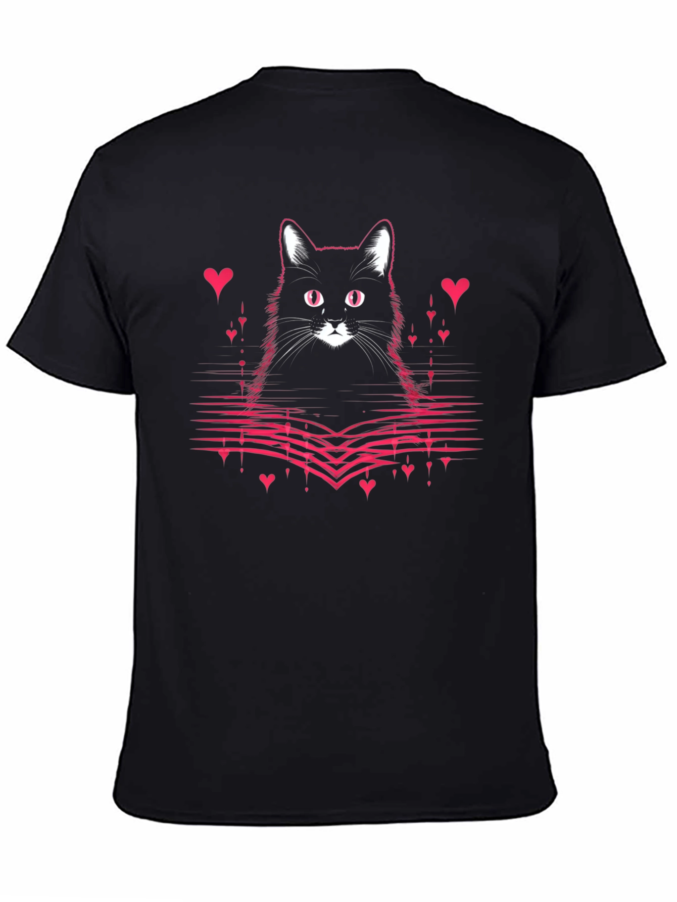 Cat Lovers Black Graphic Tee