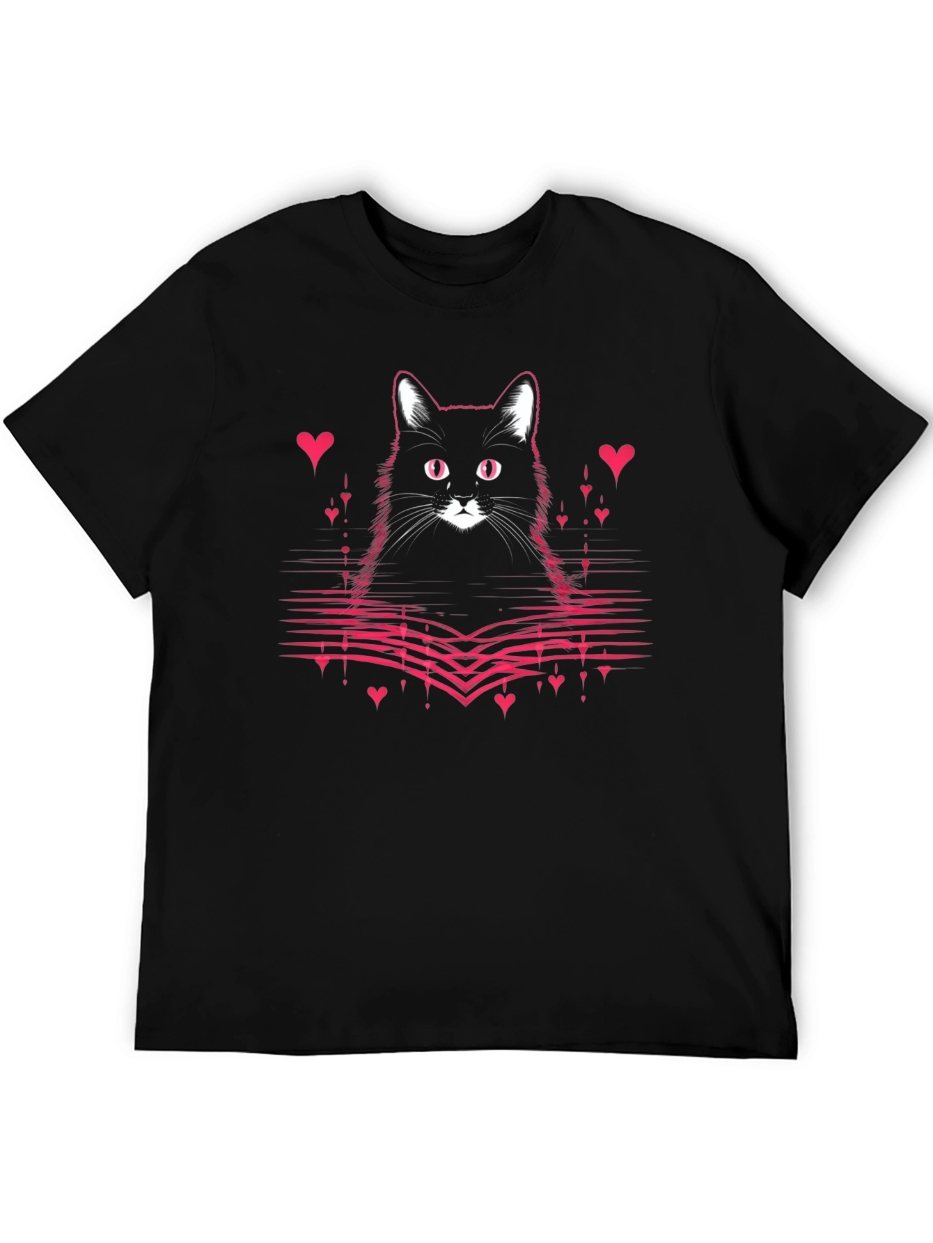Cat Lovers Black Graphic Tee