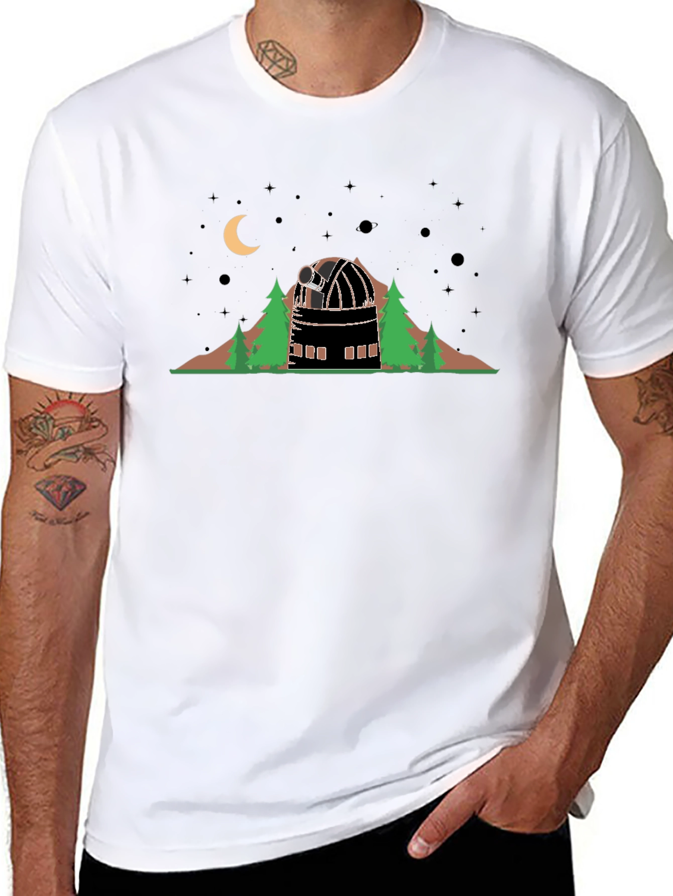 Observatory Graphic T-Shirt - Stargazing Apparel