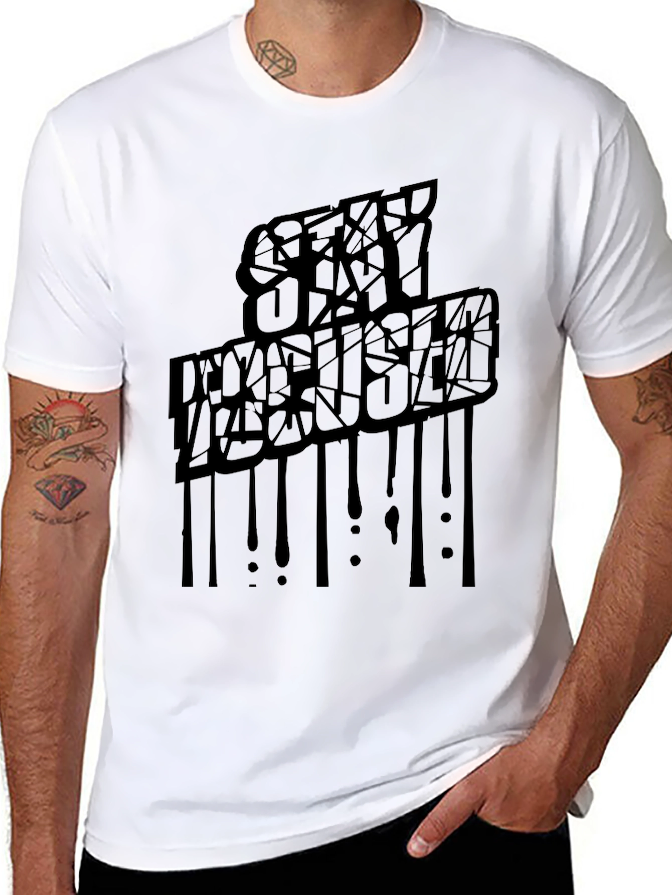 Stay Focused Black Graphic Tee - Stylish & Unique