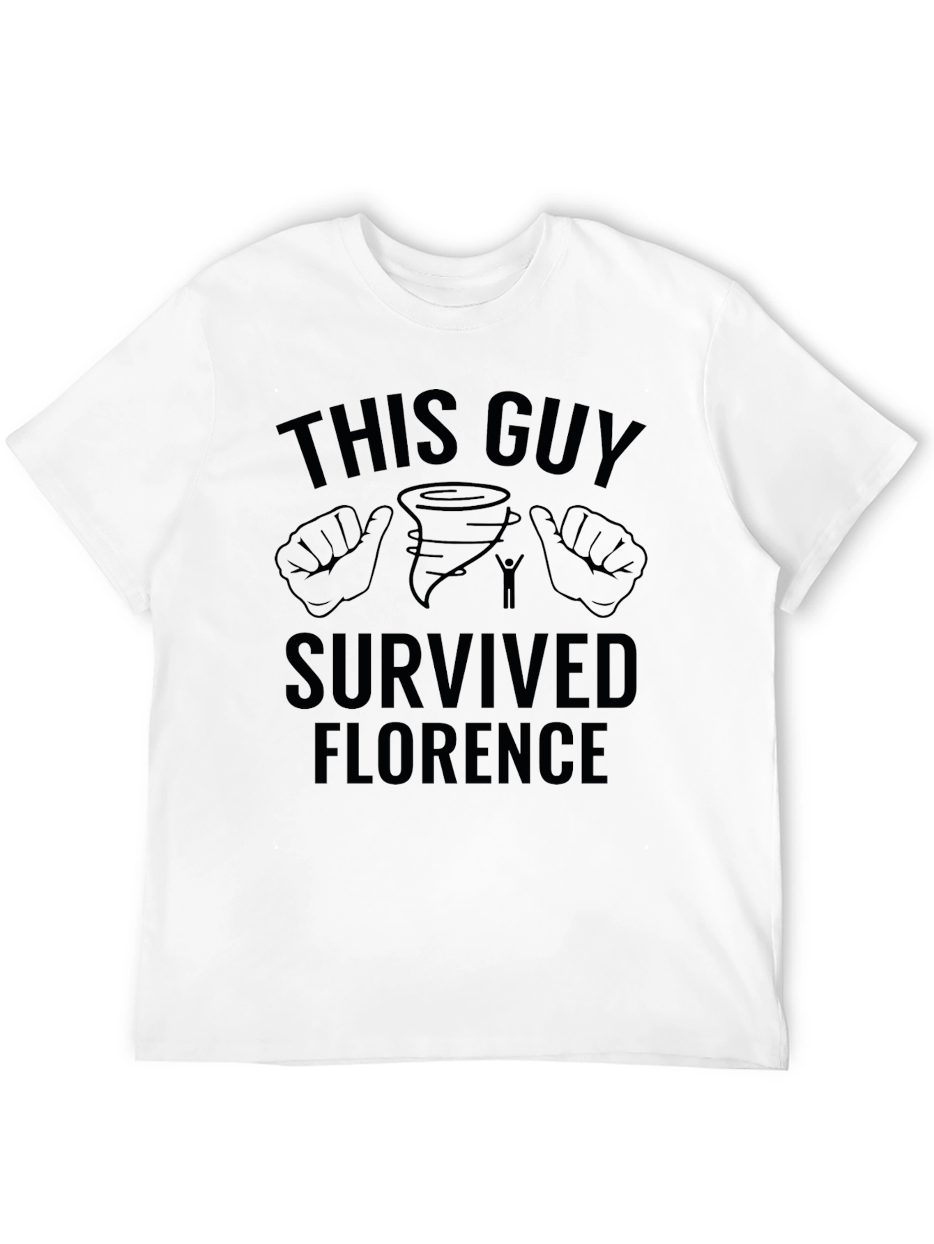 This Guy Survived Florence Black Graphic T-Shirt