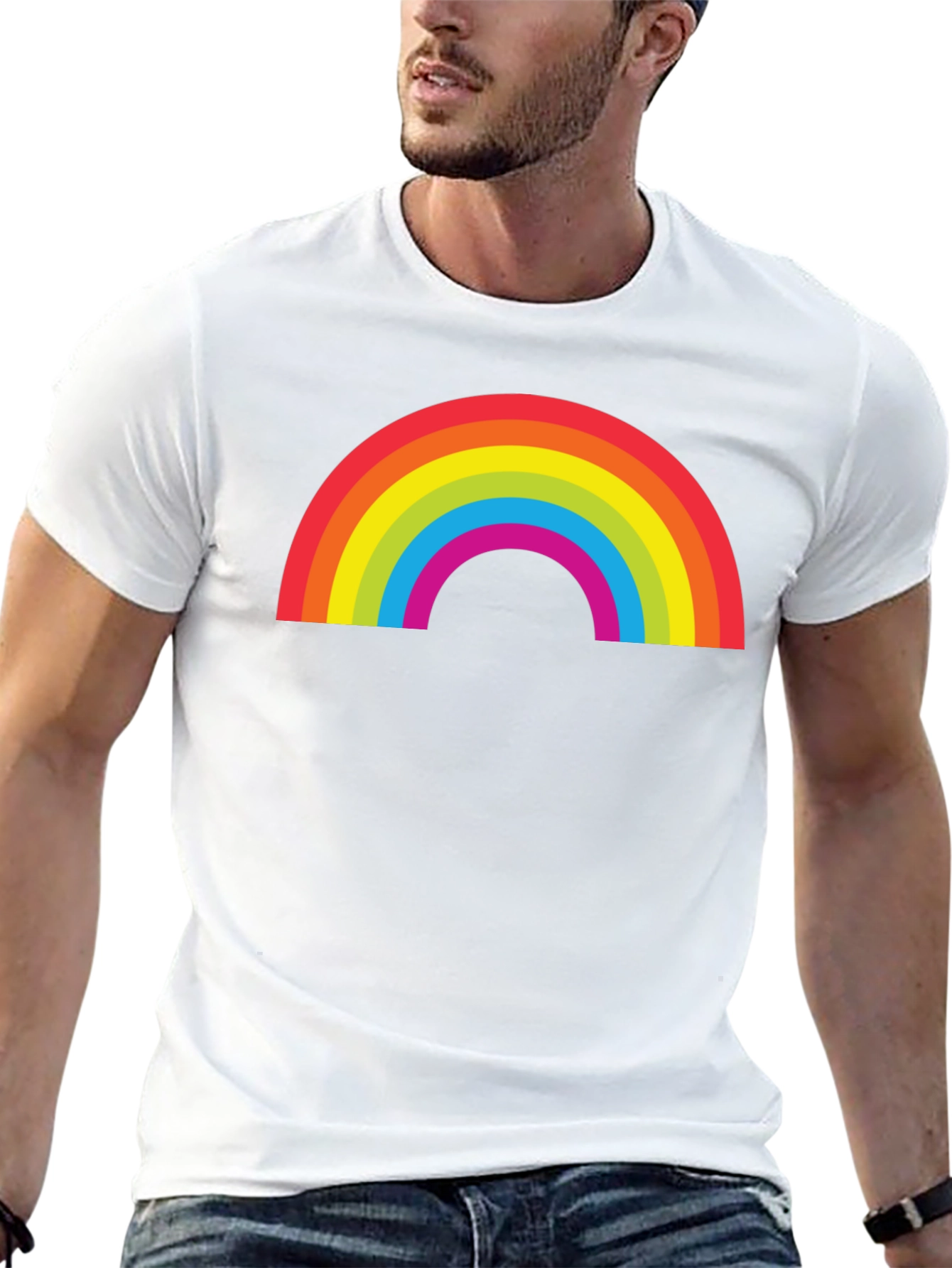 Rainbow Graphic Black T-Shirt