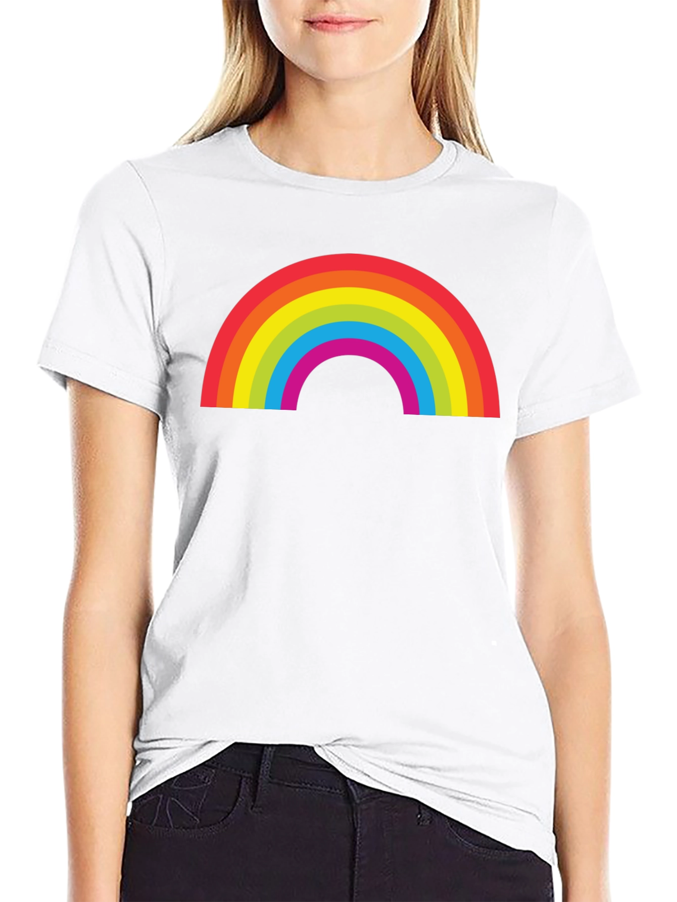 Rainbow Graphic Black T-Shirt