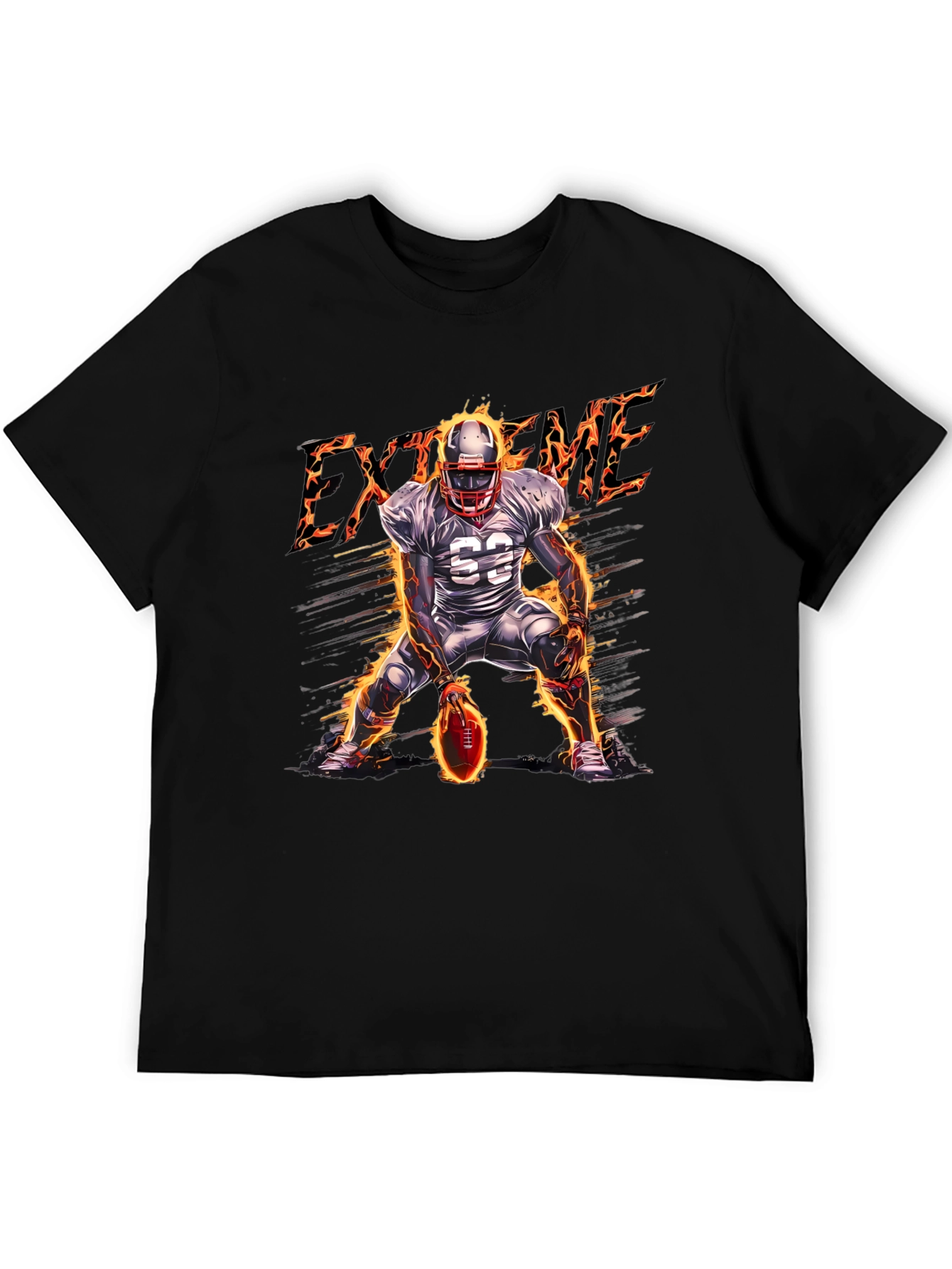 Xtreme Football Player Black T-Shirt