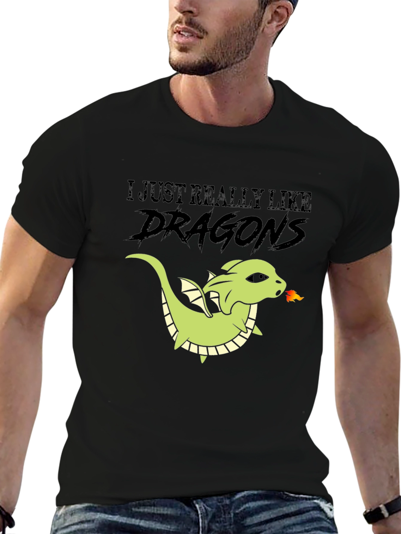 I Just Really Like Dragons Graphic T-Shirt