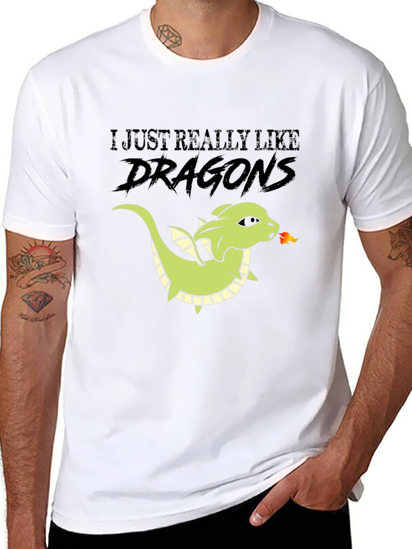 I Just Really Like Dragons Graphic T-Shirt