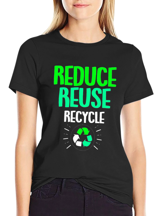 Eco-Friendly Reduce Reuse Recycle Graphic Tee