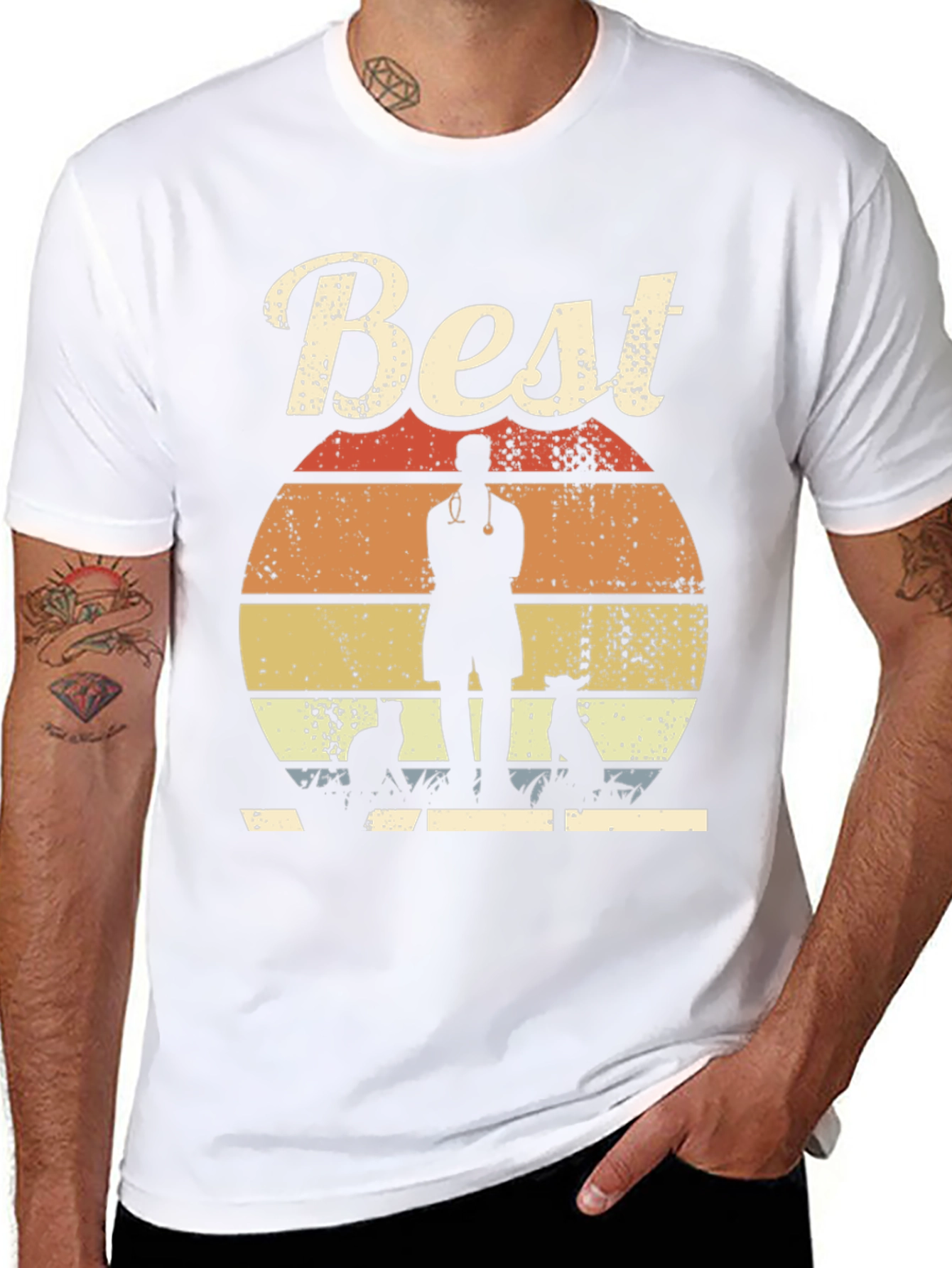 Best Veterinarian T-Shirt Retro Style Vet Tee