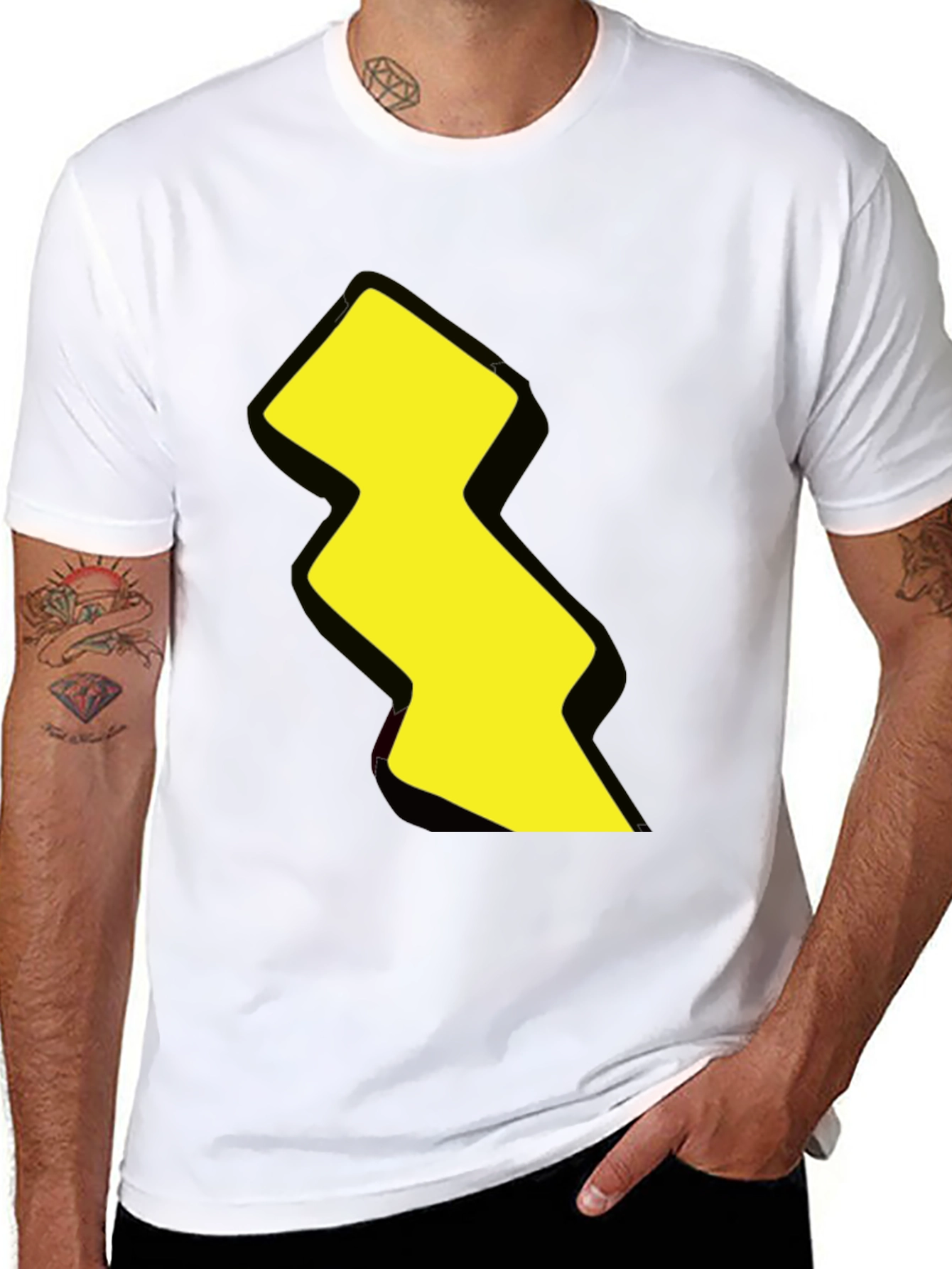 Pikachu Inspired Graphic Tee - Black Cotton Comfort