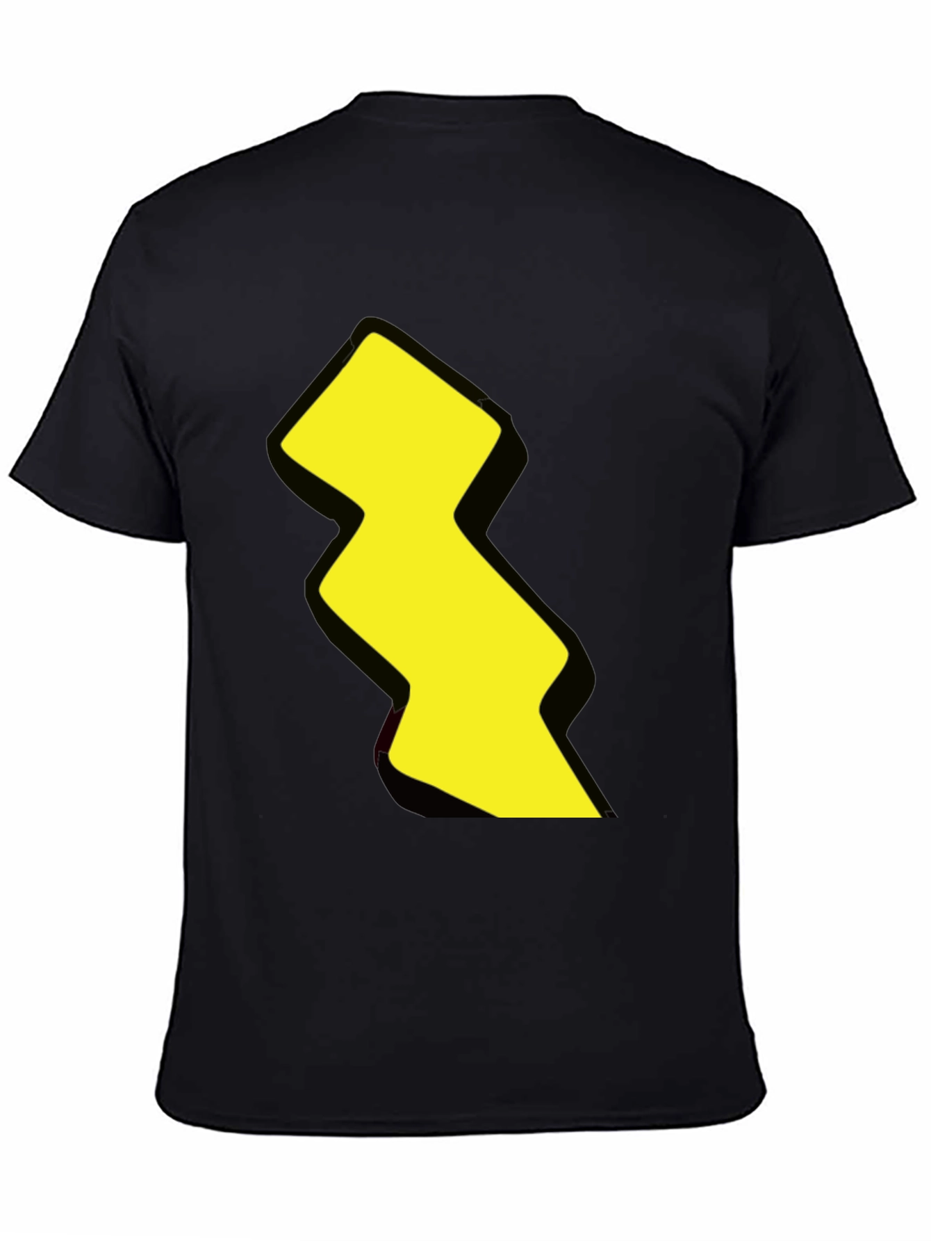 Pikachu Inspired Graphic Tee - Black Cotton Comfort