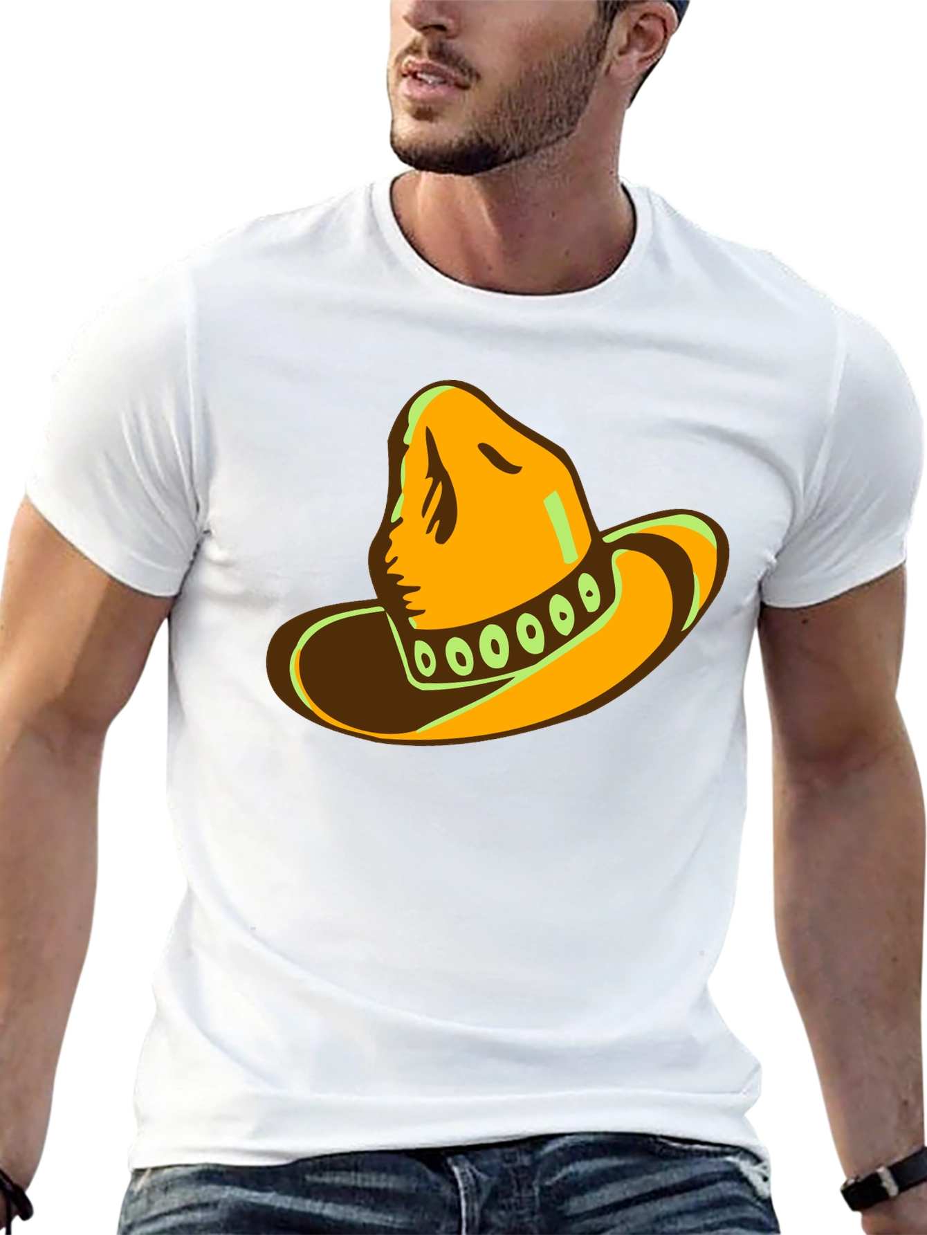 Cool Sombrero Graphic Black T-Shirt