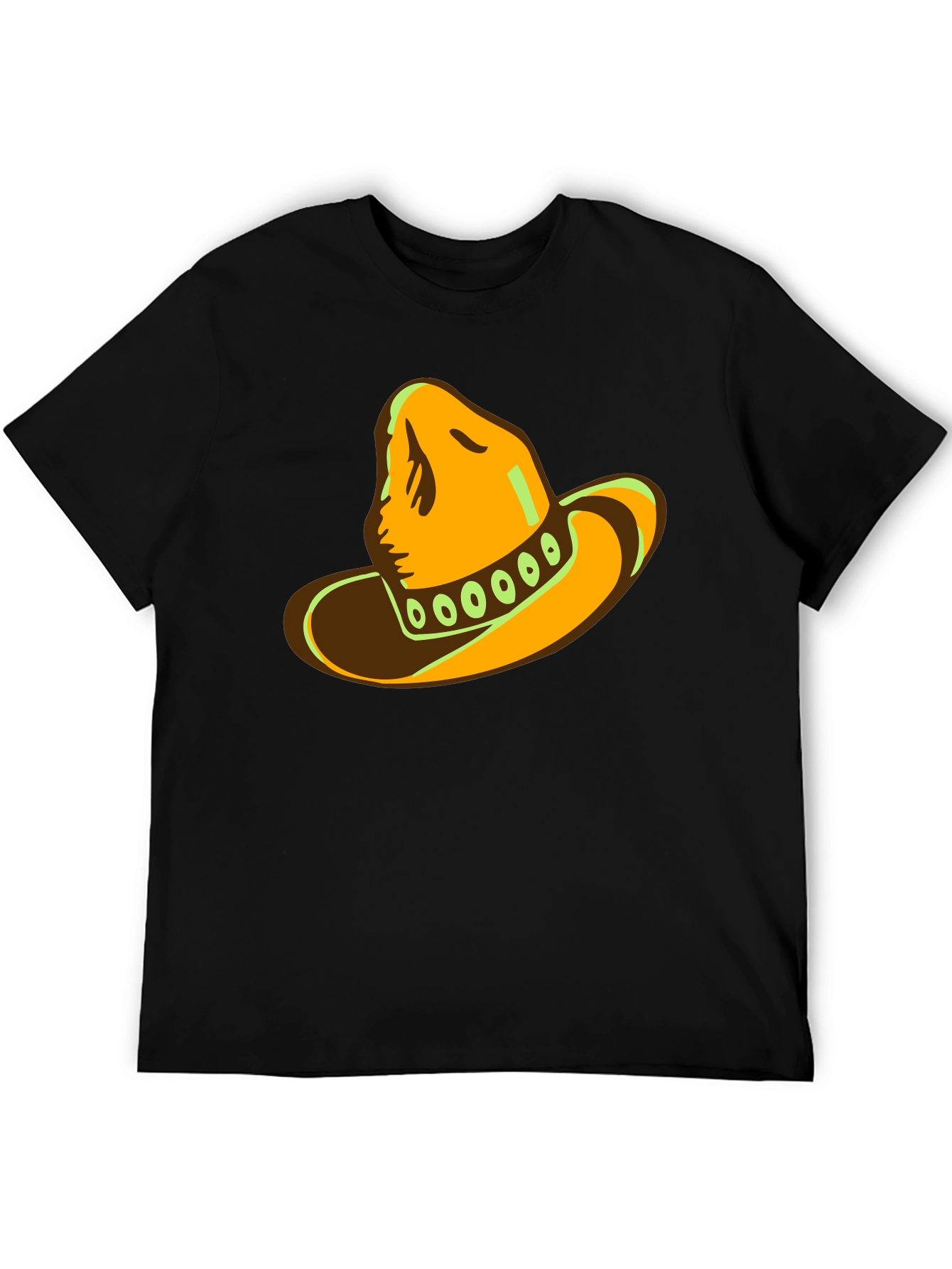 Cool Sombrero Graphic Black T-Shirt