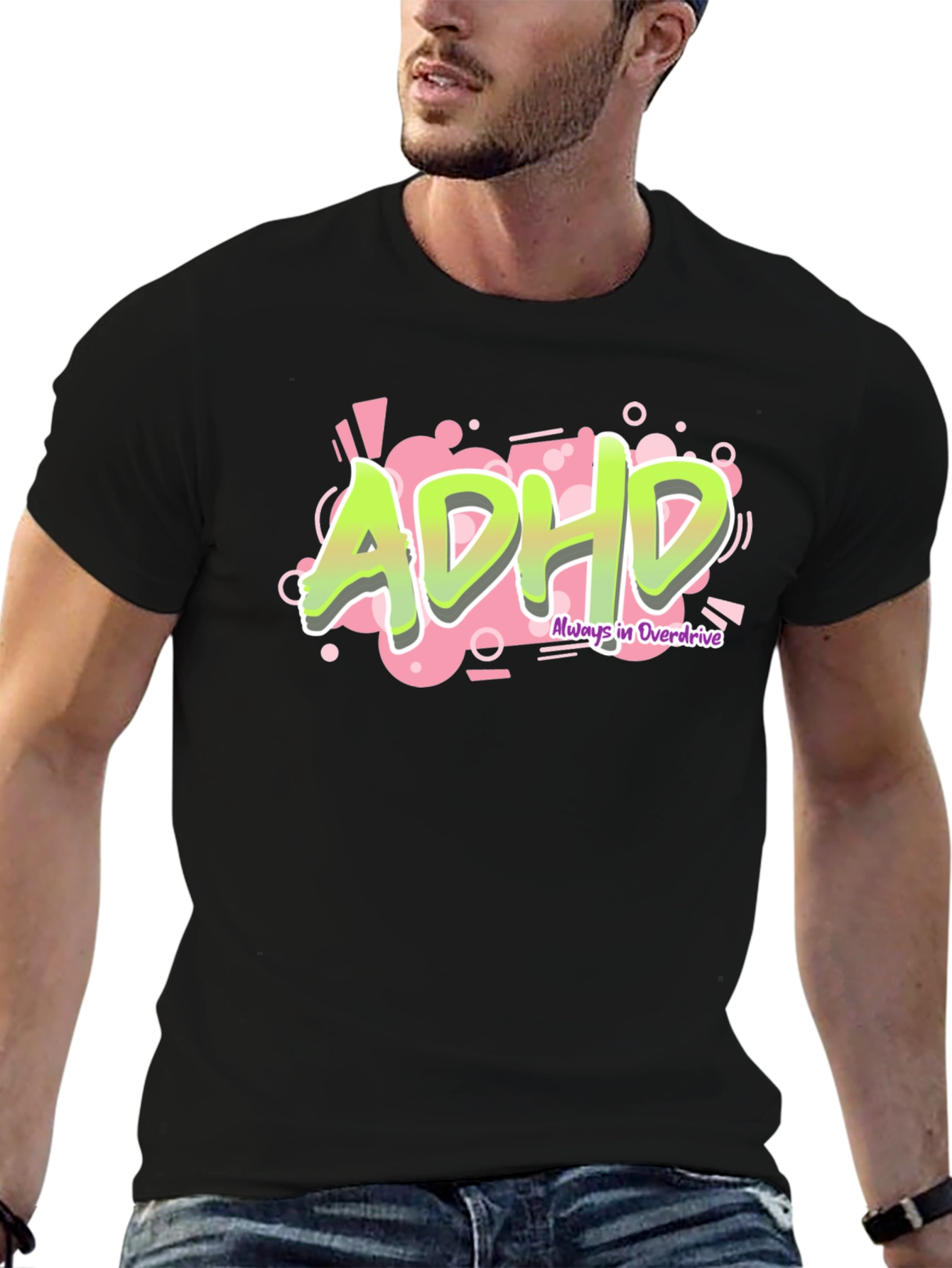 ADHD Always in Overdrive Graphic Tee
