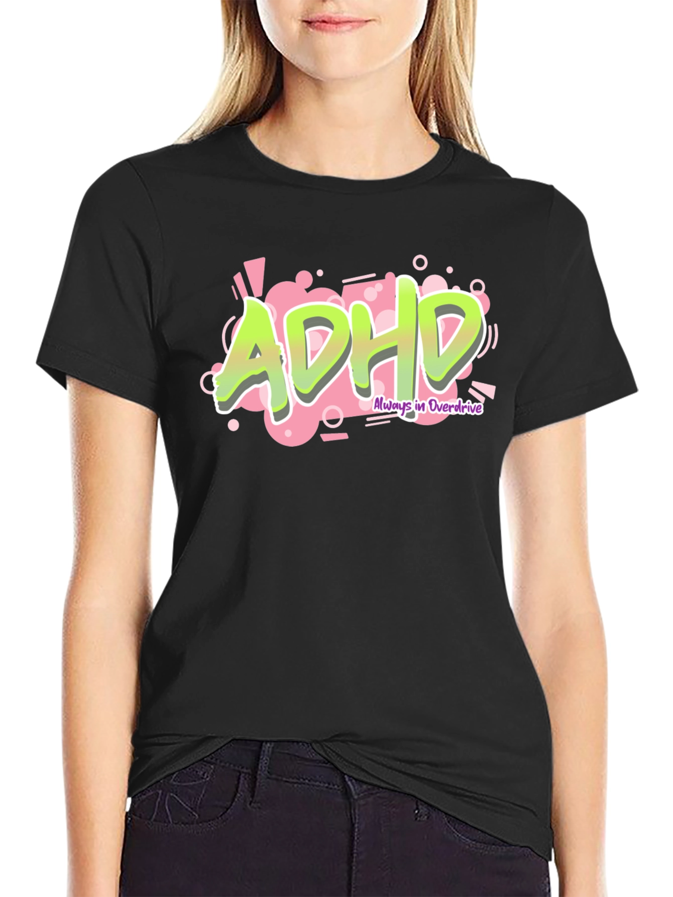 ADHD Always in Overdrive Graphic Tee