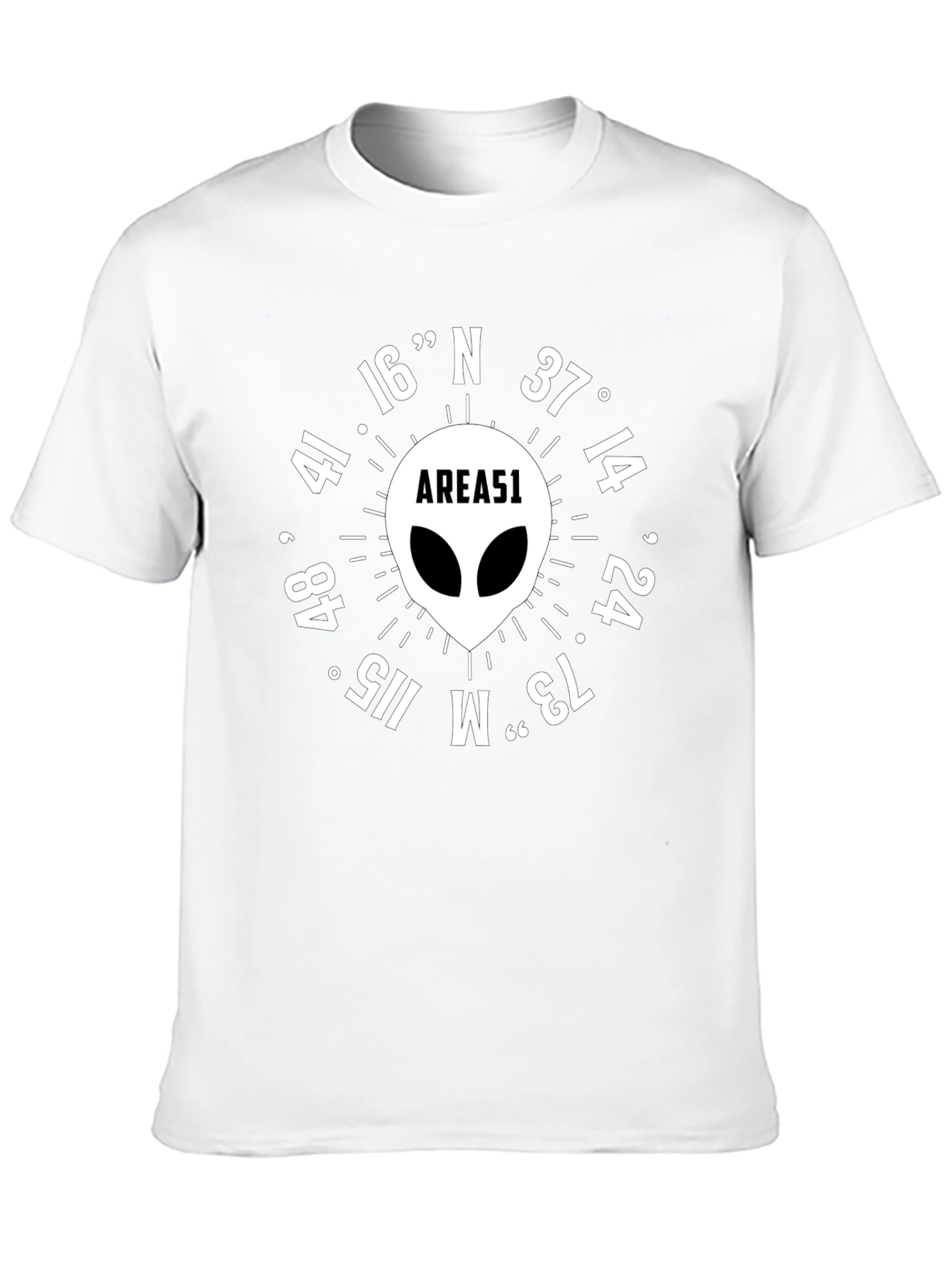 Area 51 Alien Graphic Tee - Black Cotton T-Shirt