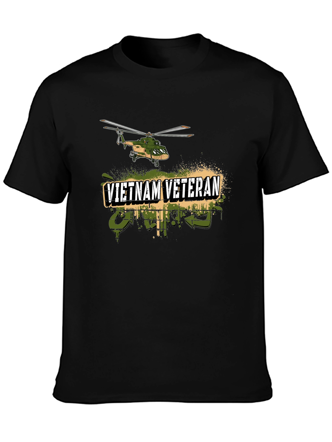 Vietnam Veteran Helicopter Graphic T-Shirt