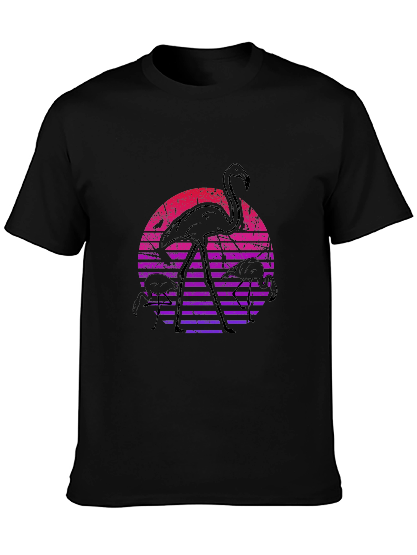 Retro Flamingo Sunset Graphic Tee