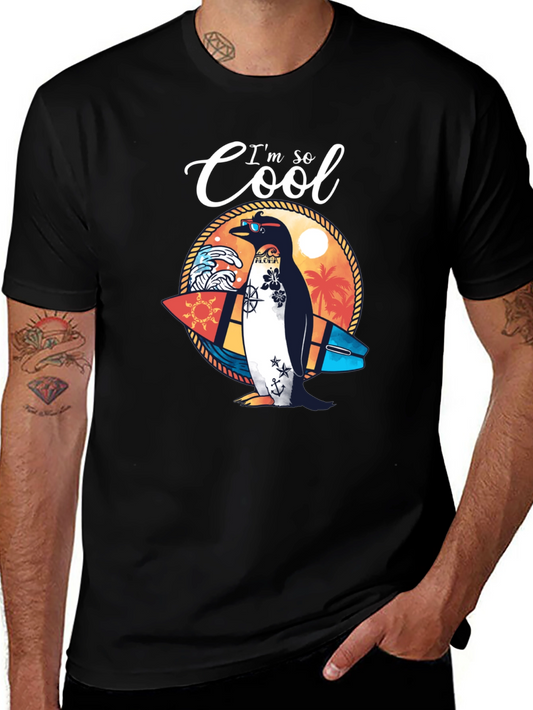 Cool Penguin Graphic Tee - Summer Ready