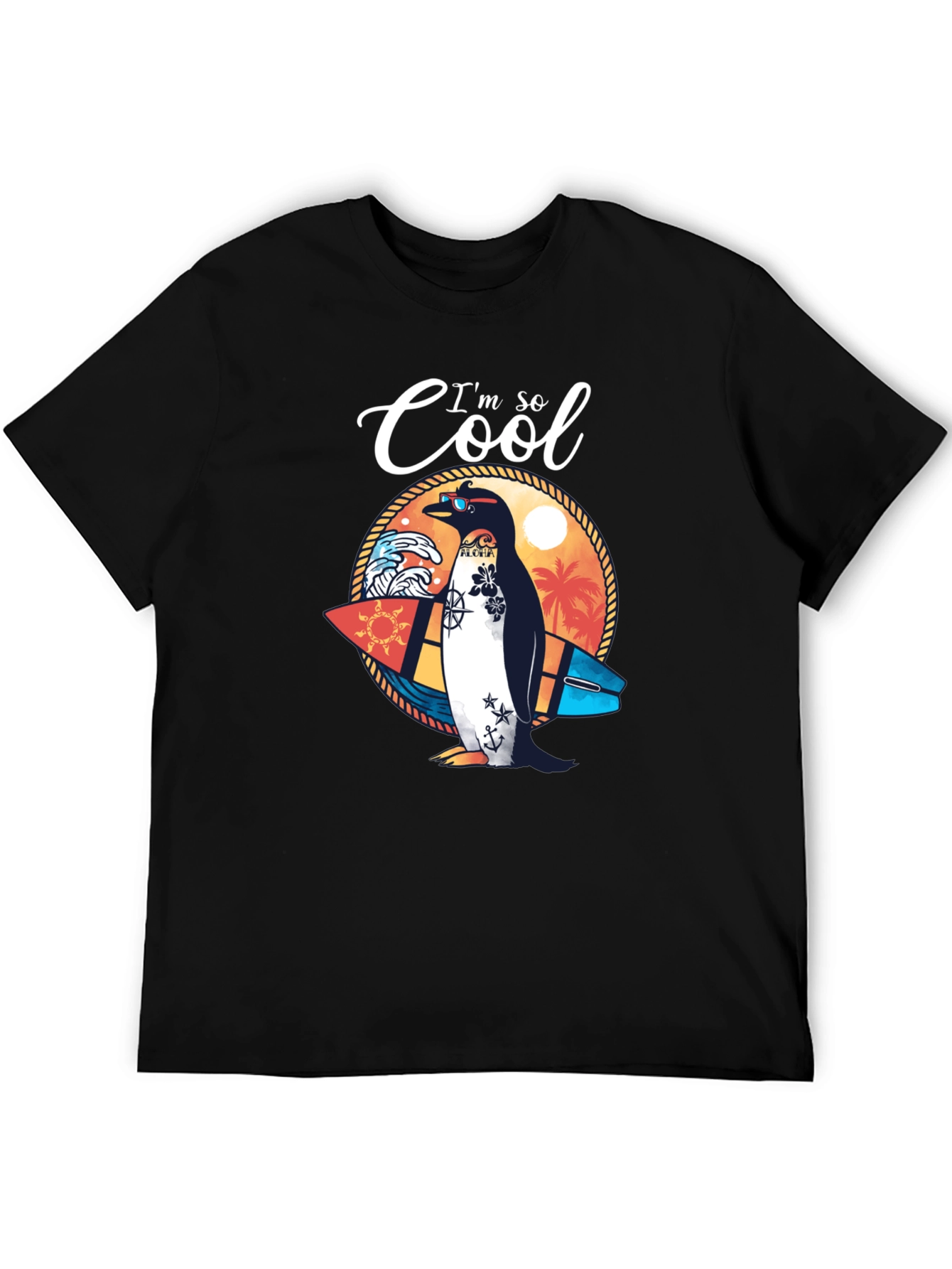 Cool Penguin Graphic Tee - Summer Ready