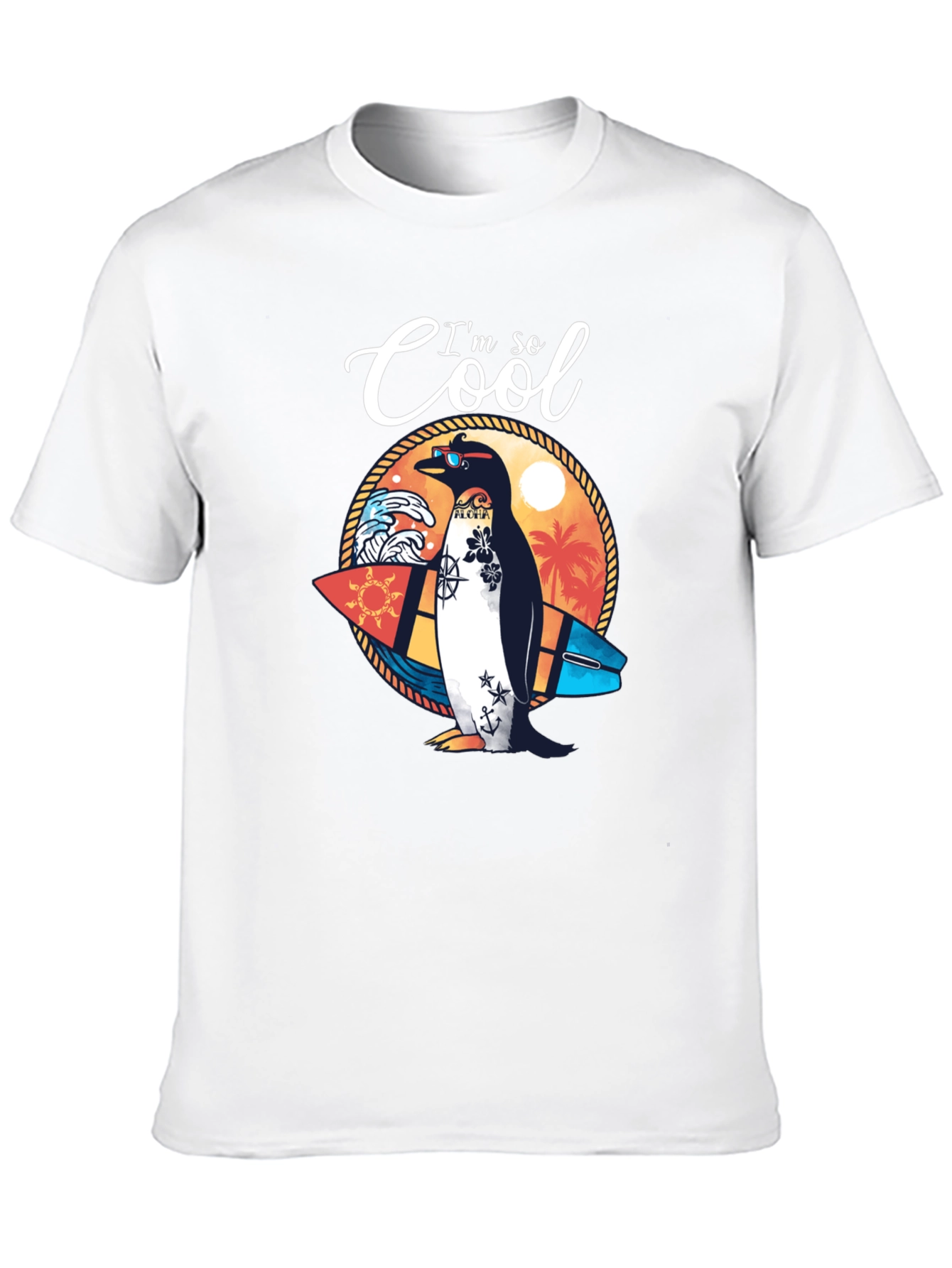 Cool Penguin Graphic Tee - Summer Ready