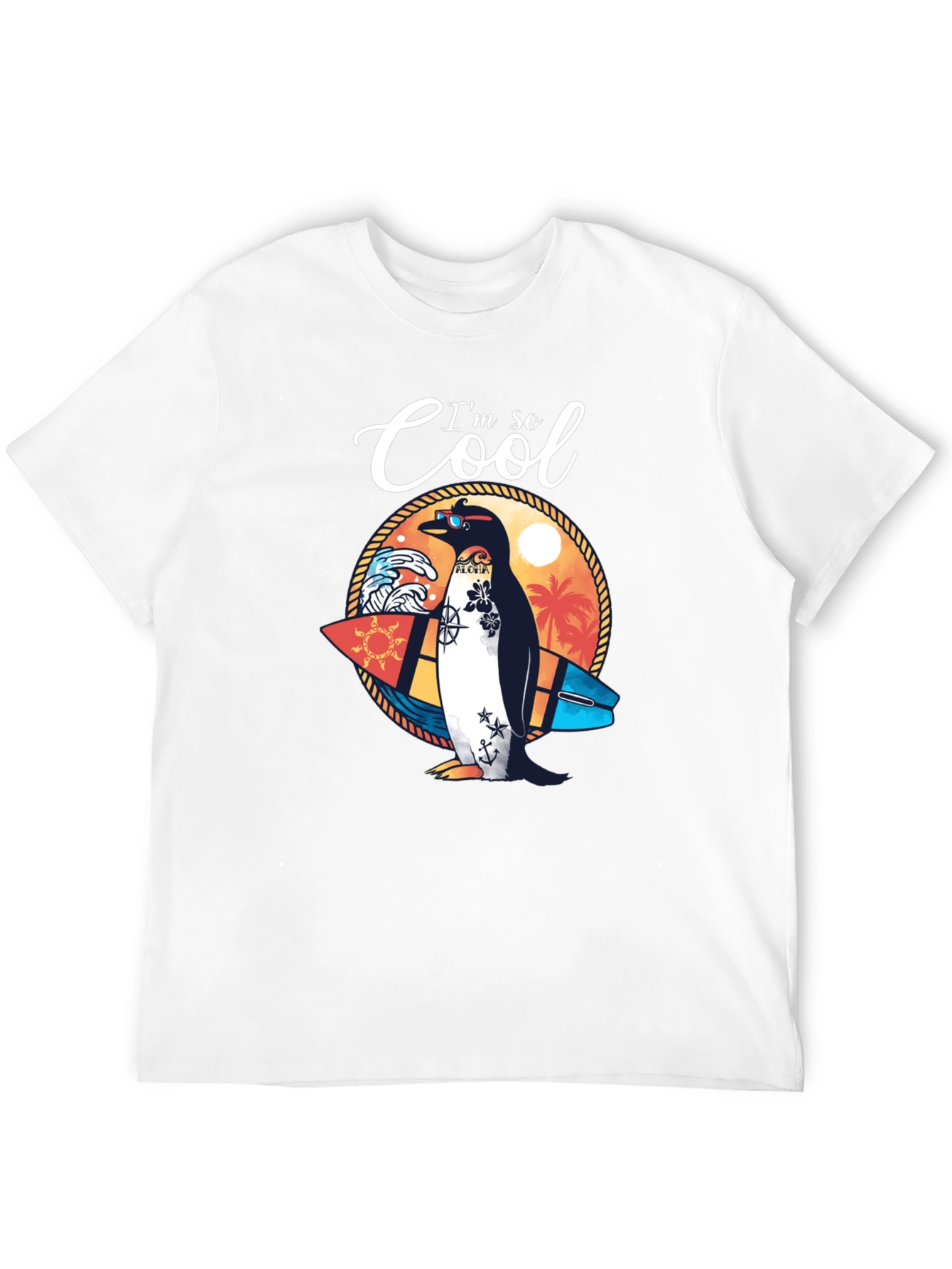 Cool Penguin Graphic Tee - Summer Ready