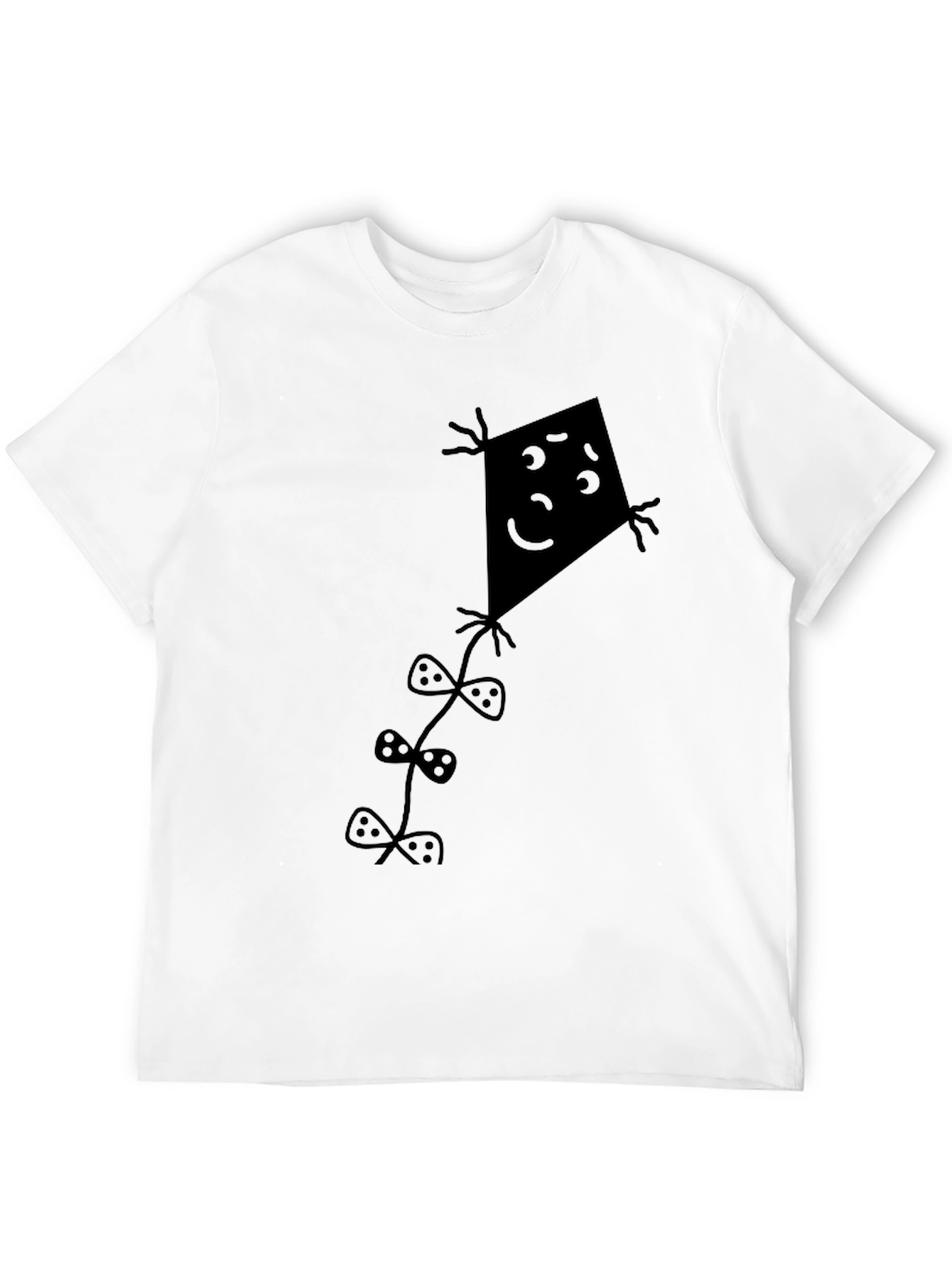 Black Kite Graphic Tee - Whimsical Style