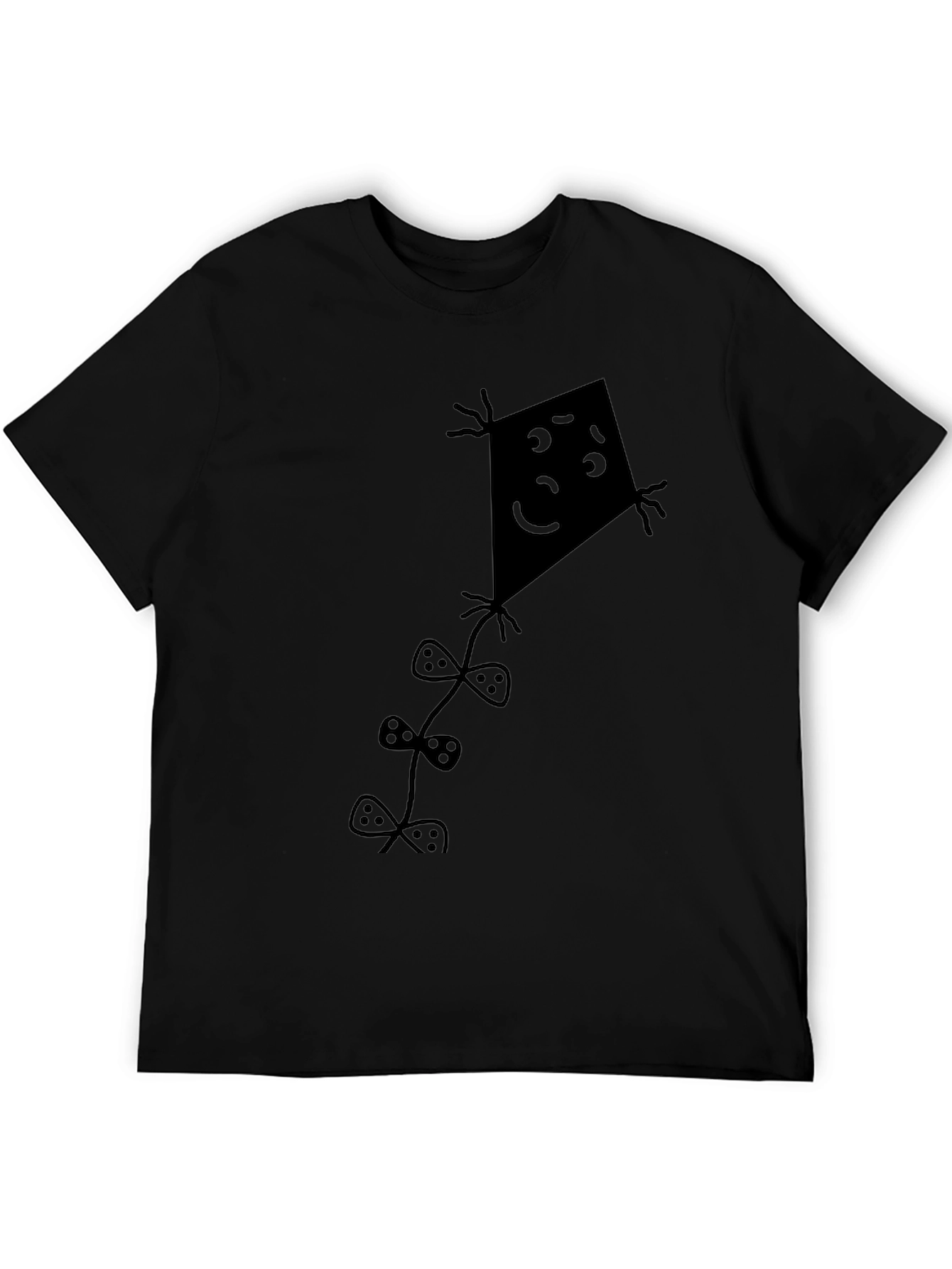 Black Kite Graphic Tee - Whimsical Style