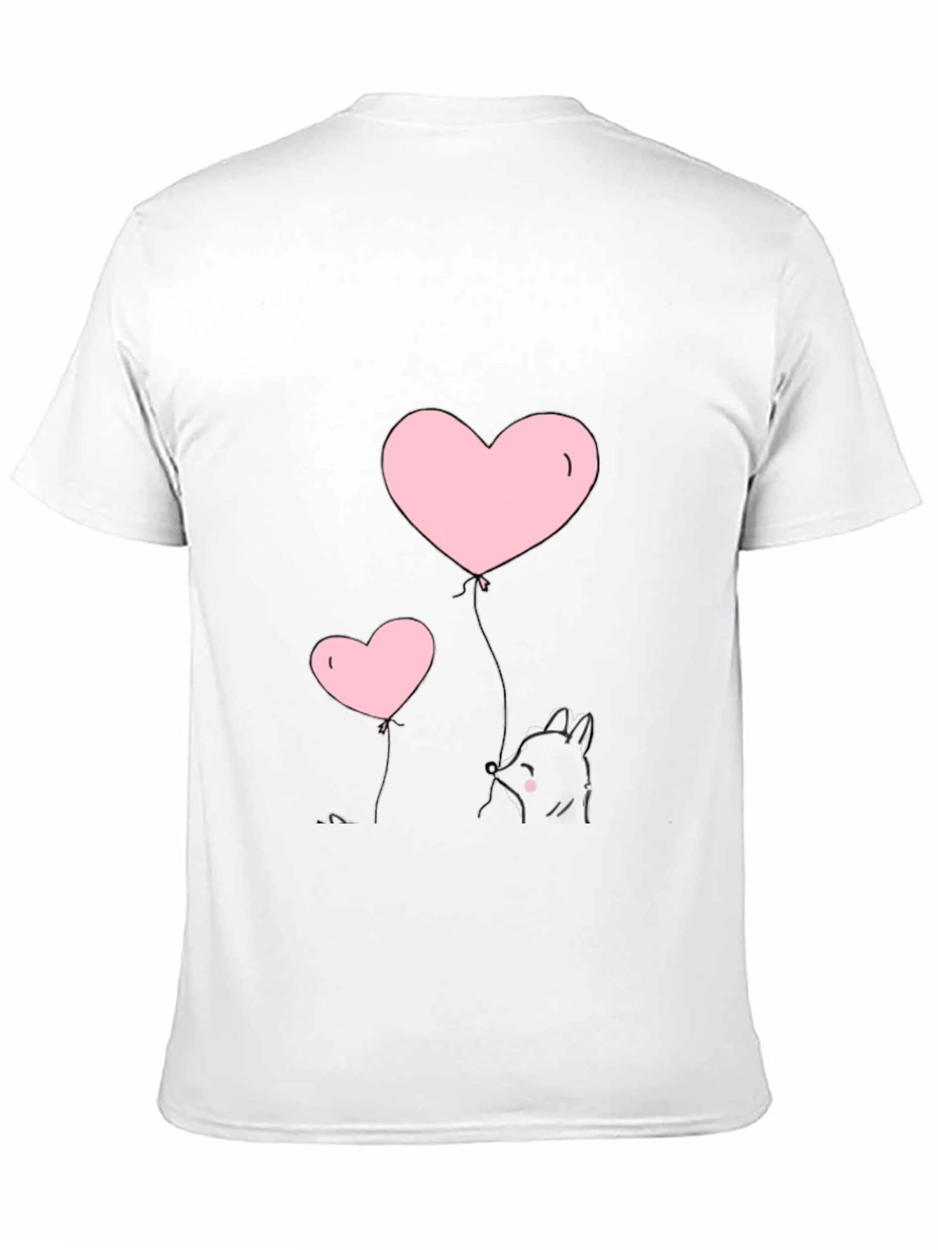 Heart Balloon Graphic Tee - Black