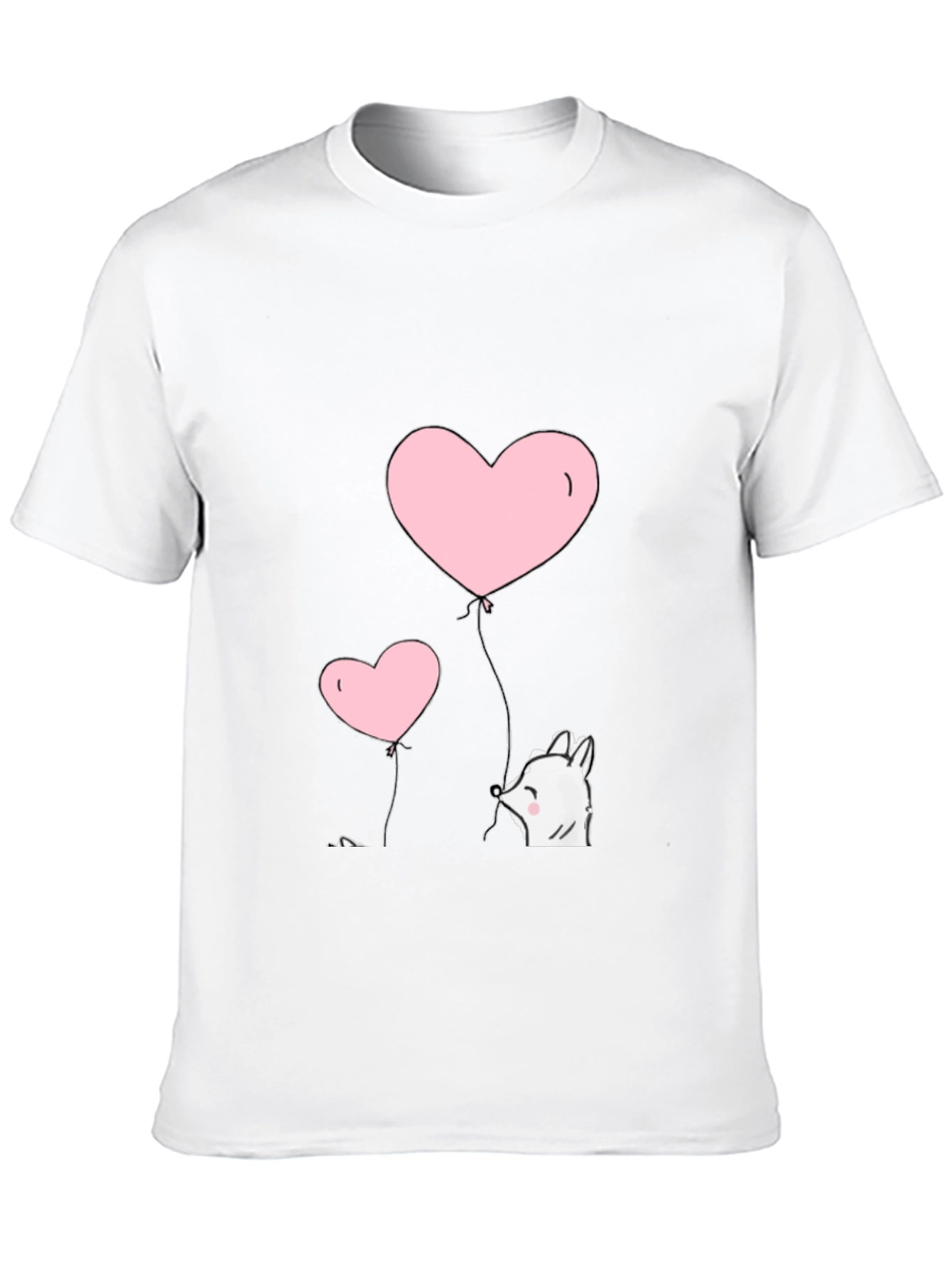 Heart Balloon Graphic Tee - Black