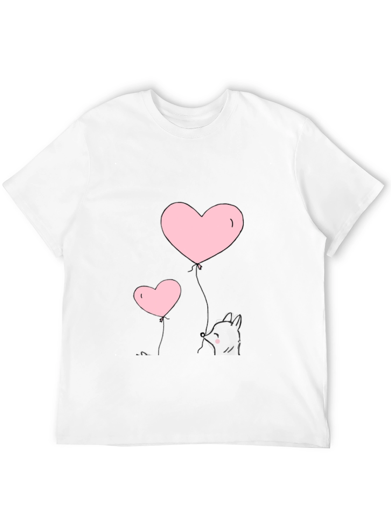 Heart Balloon Graphic Tee - Black