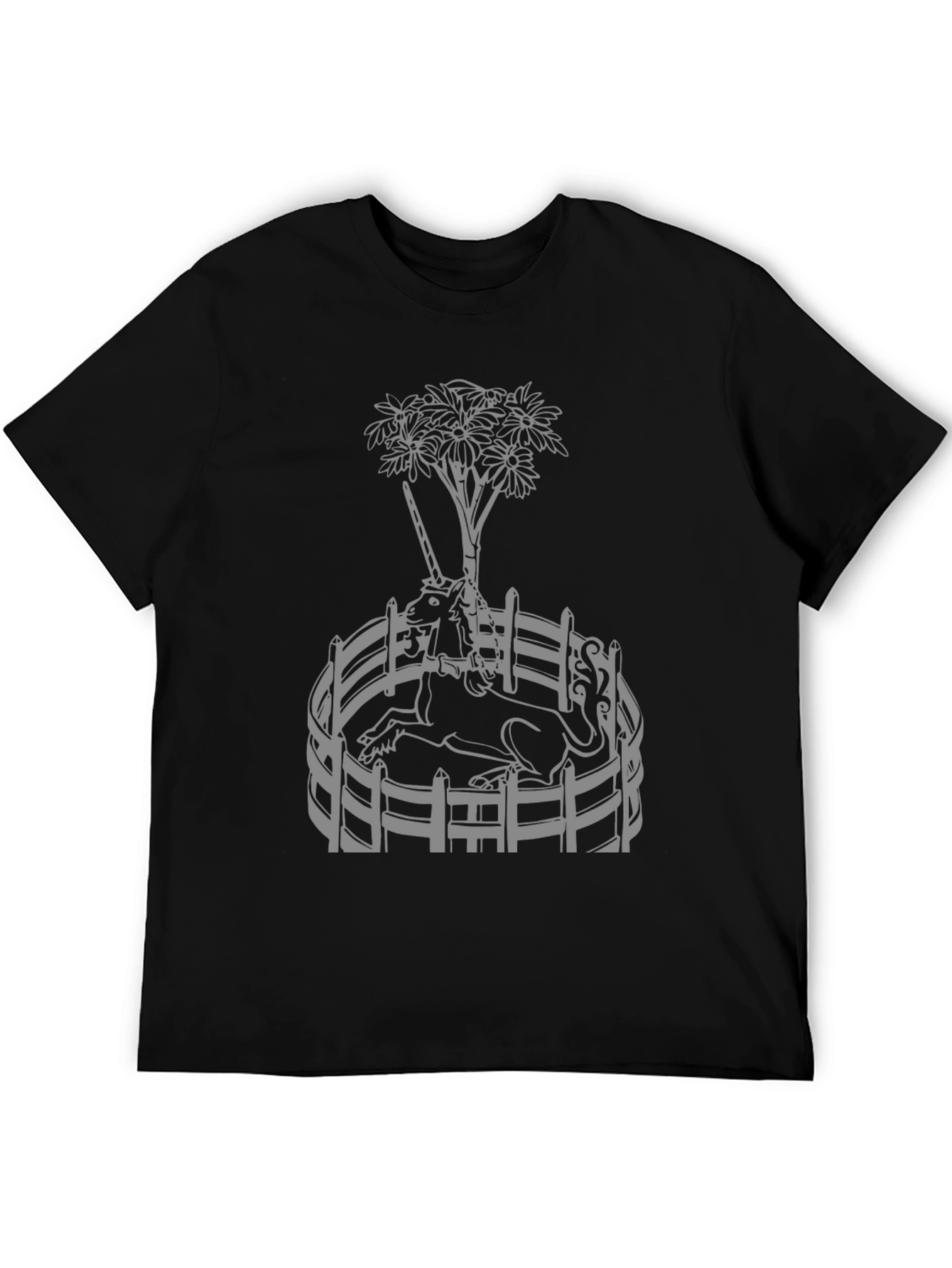Unicorn Garden Graphic Tee - Black