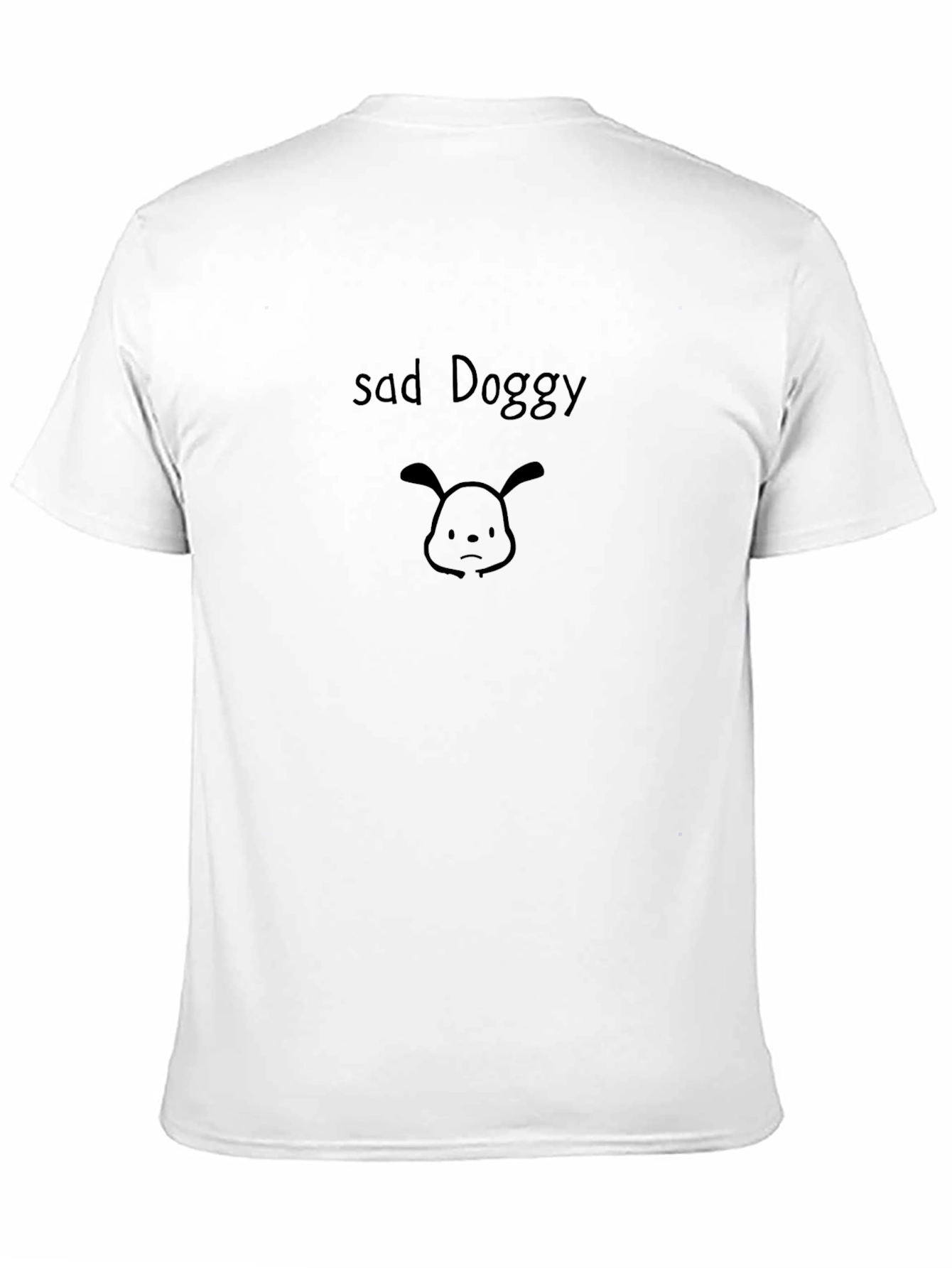 Sad Doggy Black Graphic Tee - Unisex Casual Wear