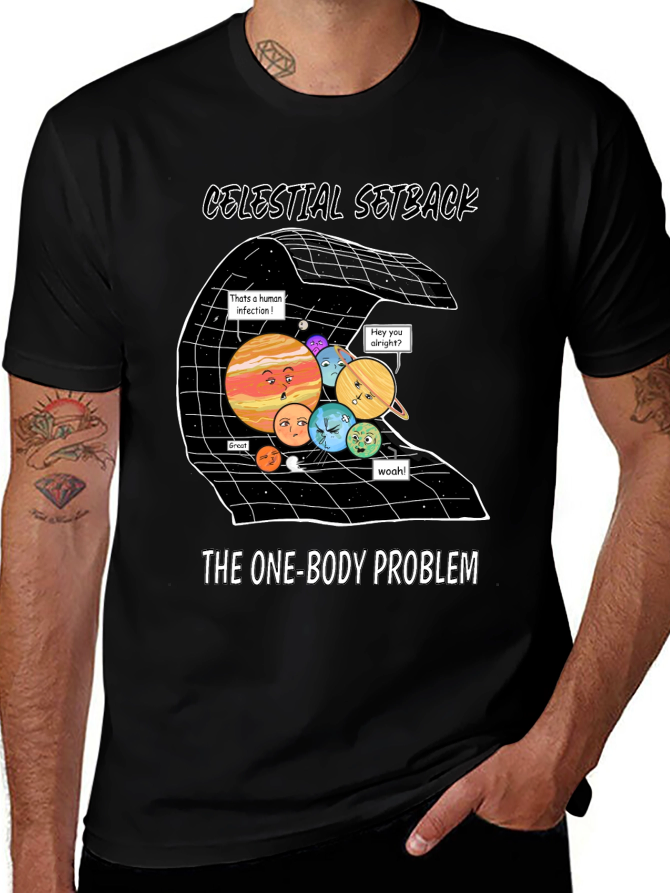 Celestial Setback One-Body Problem Graphic Tee