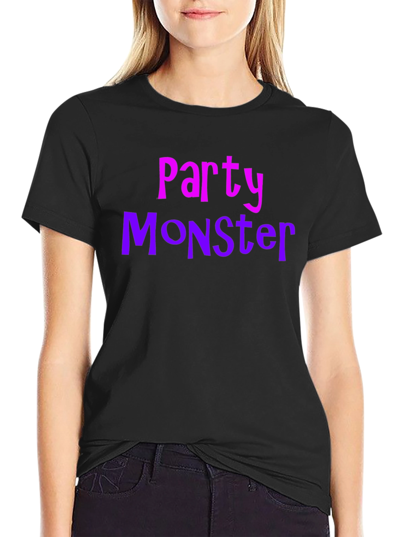 Party Monster Graphic T-Shirt - Black Cotton