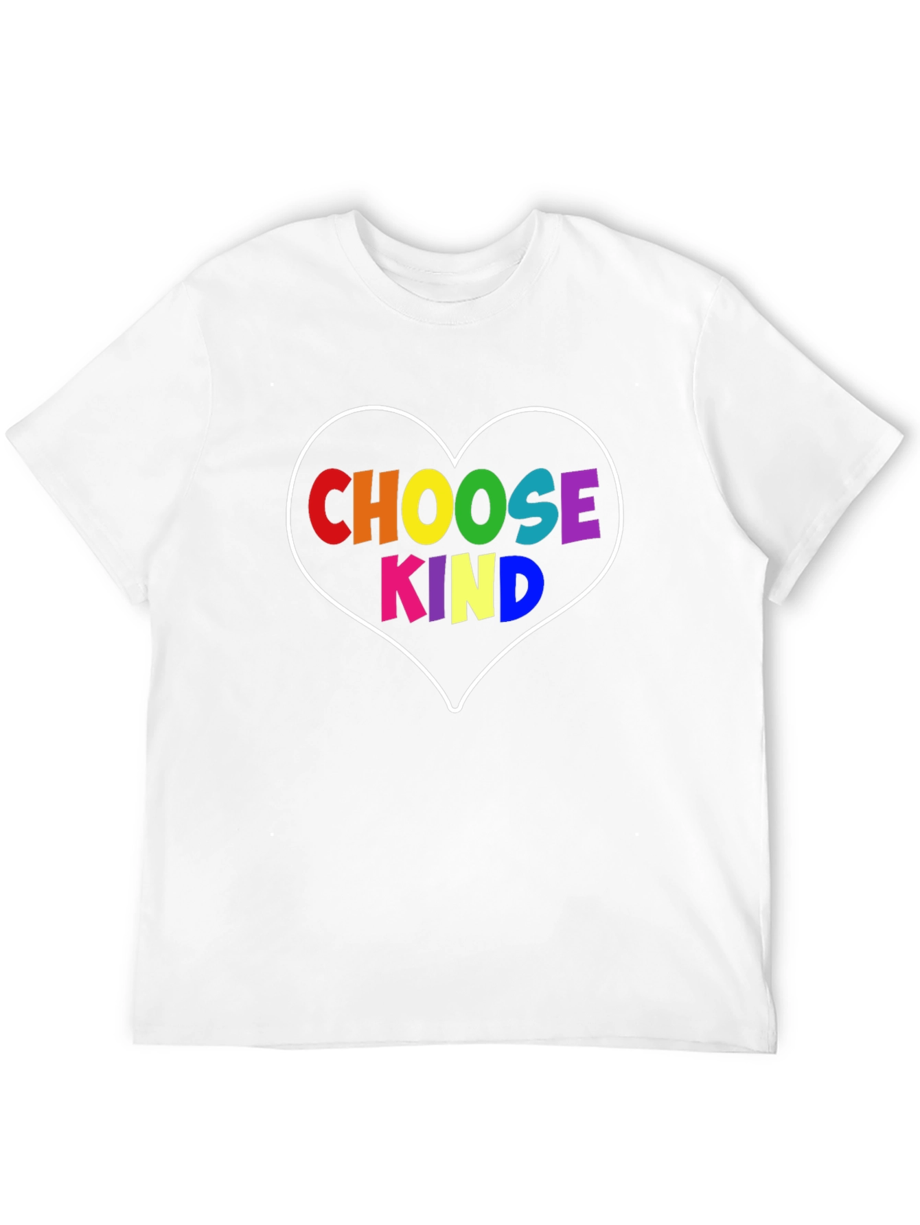 Choose Kind Rainbow Heart Graphic T-Shirt
