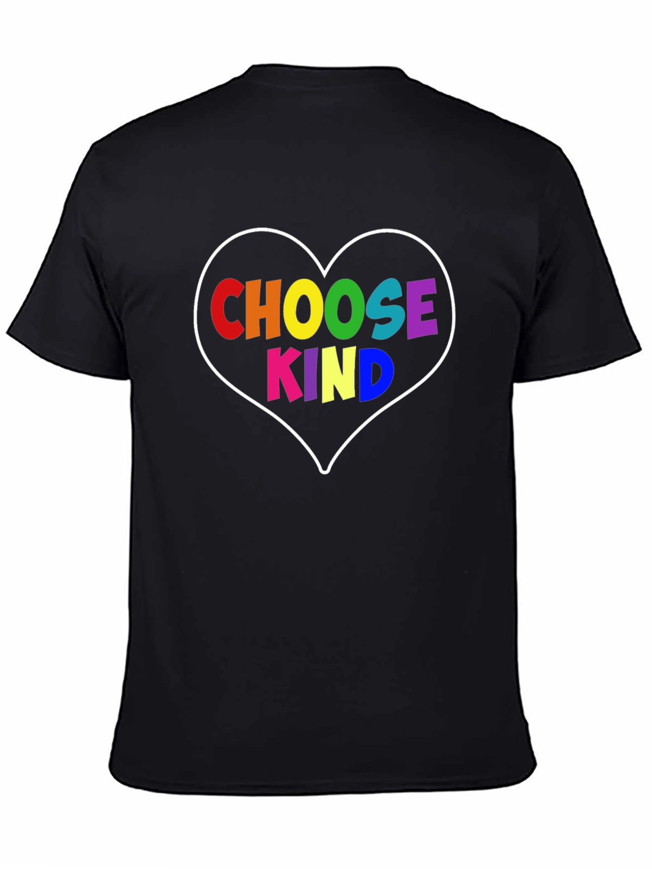Choose Kind Rainbow Heart Graphic T-Shirt